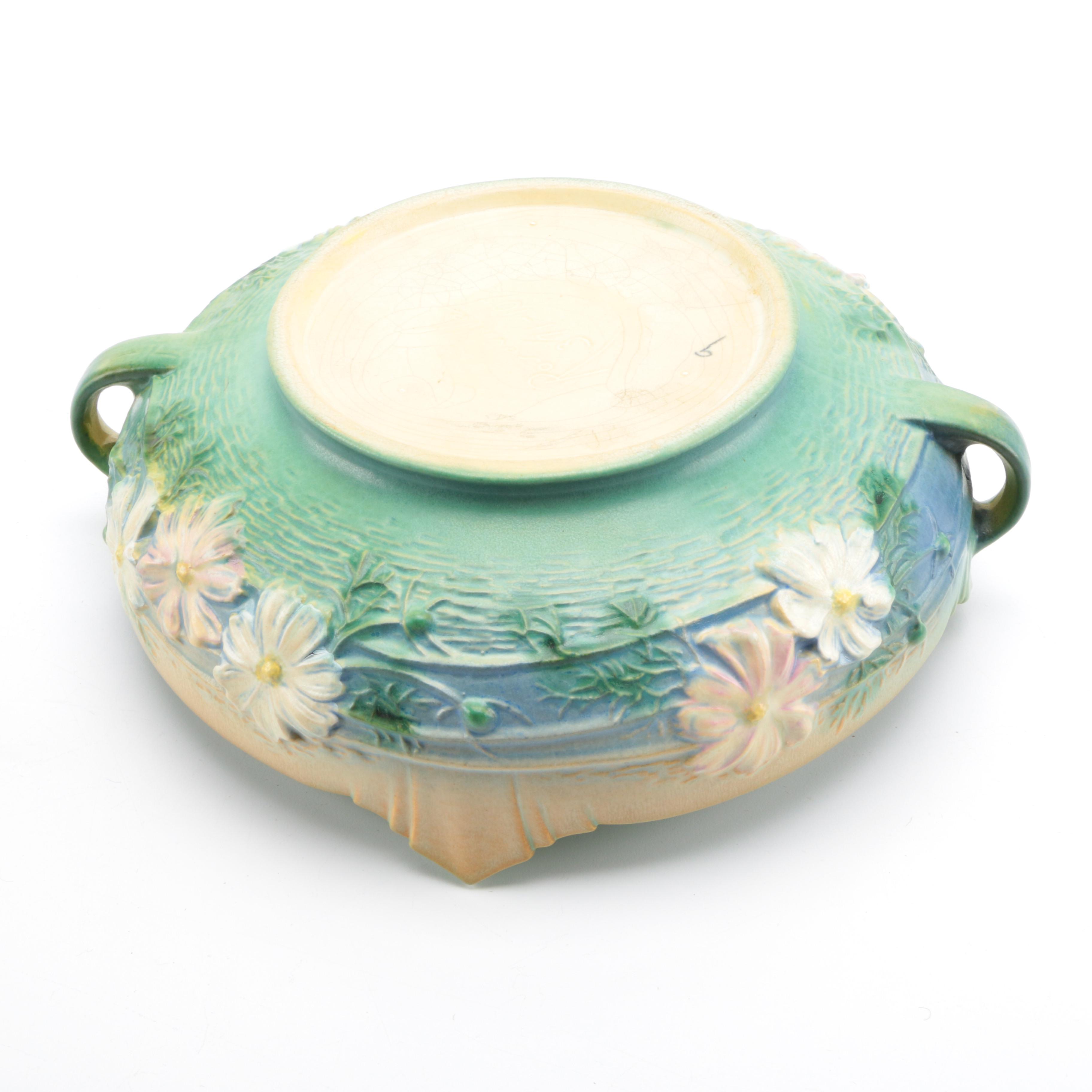 1940s Roseville Pottery "Cosmos" Console Bowl