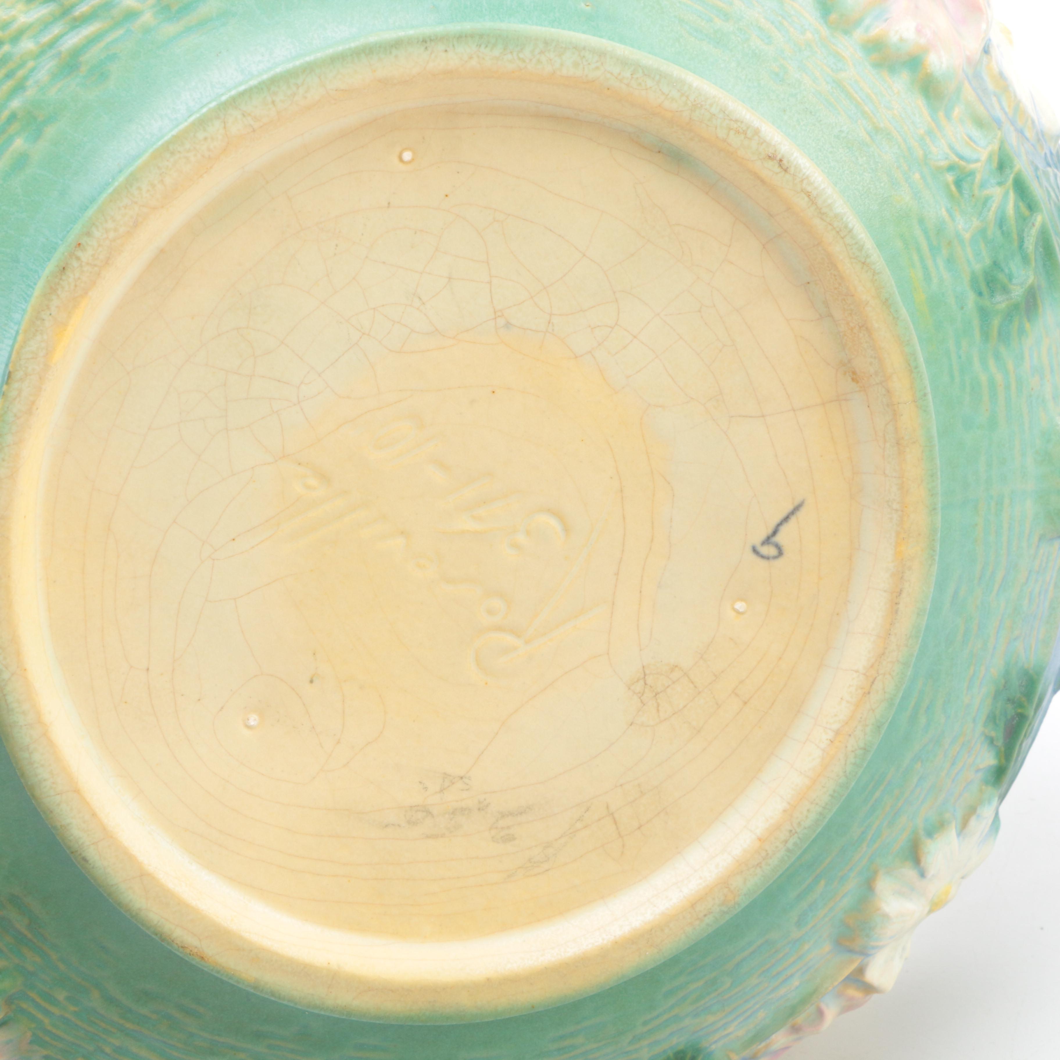 1940s Roseville Pottery "Cosmos" Console Bowl