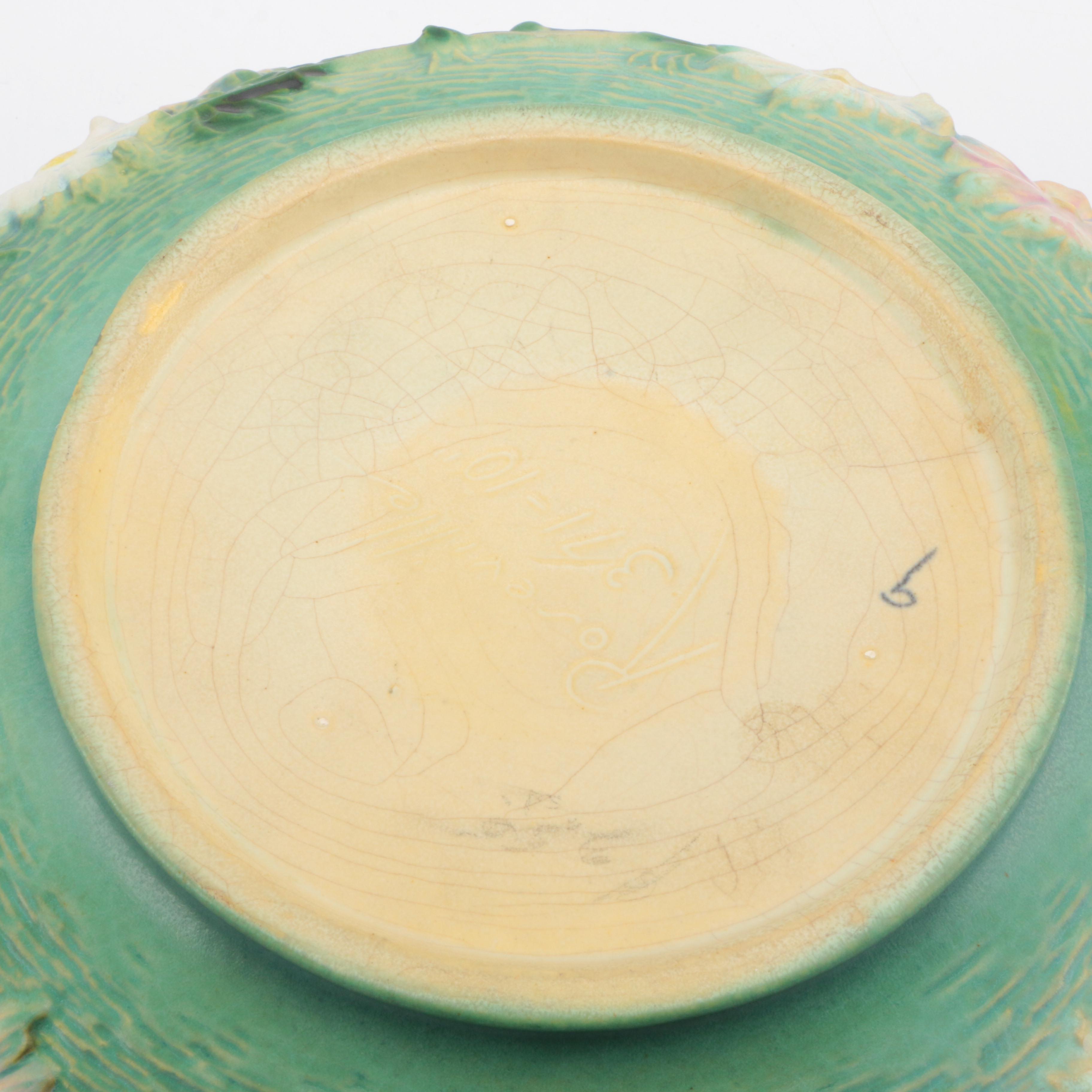 1940s Roseville Pottery "Cosmos" Console Bowl