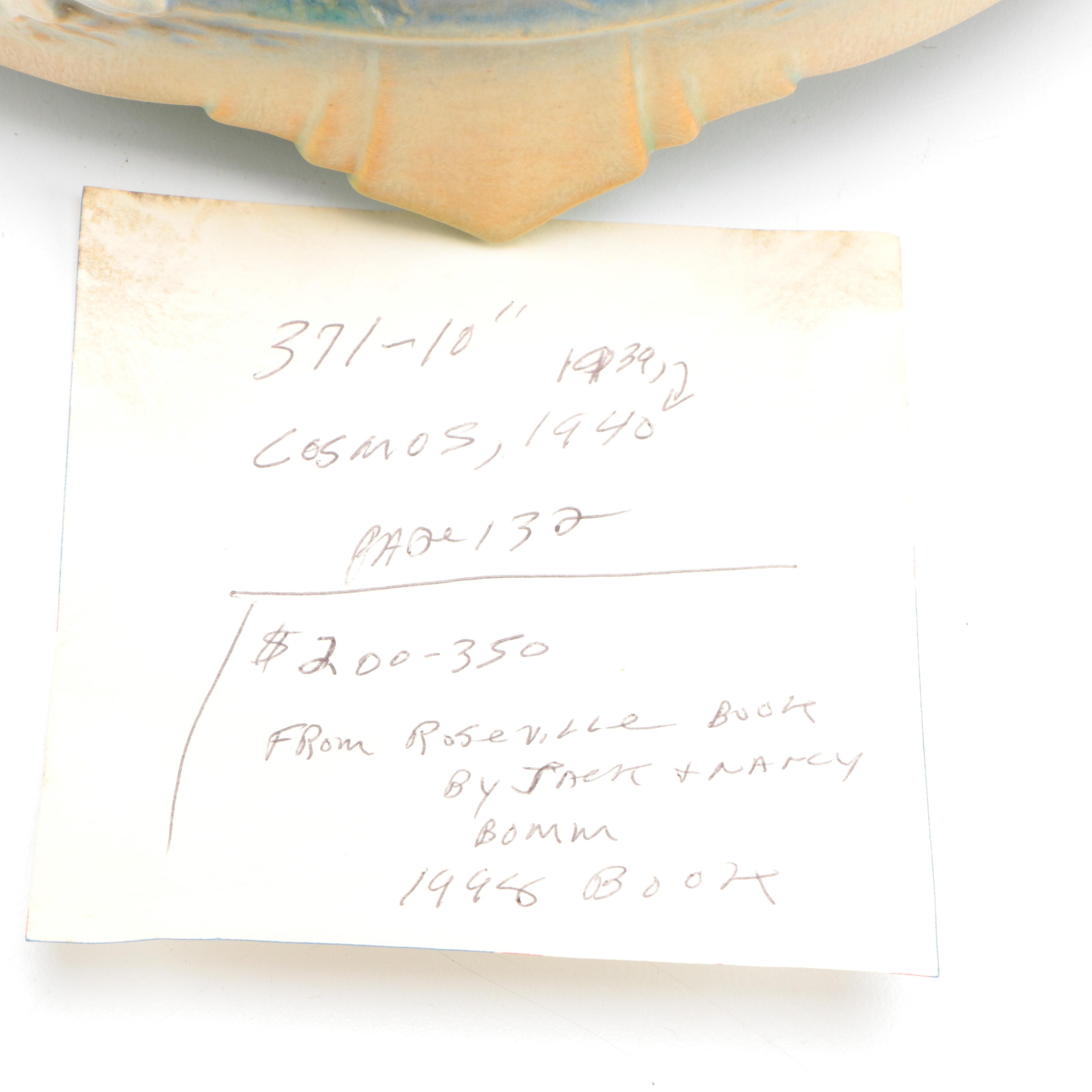 1940s Roseville Pottery "Cosmos" Console Bowl