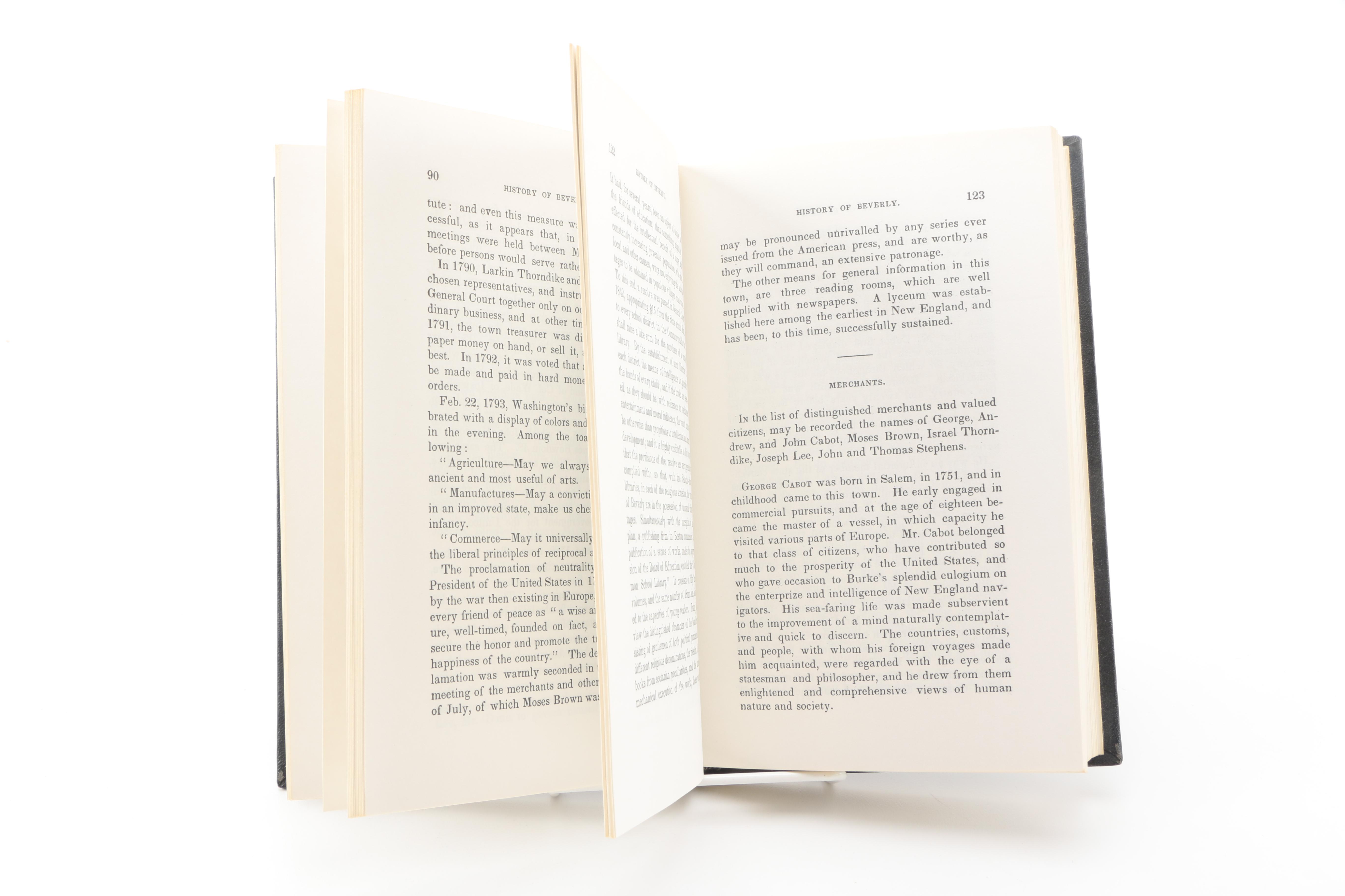 1975 Limited Edition "History of Beverly, Massachusetts: Civil and Ecclesiastical" by Edwin M. Stone