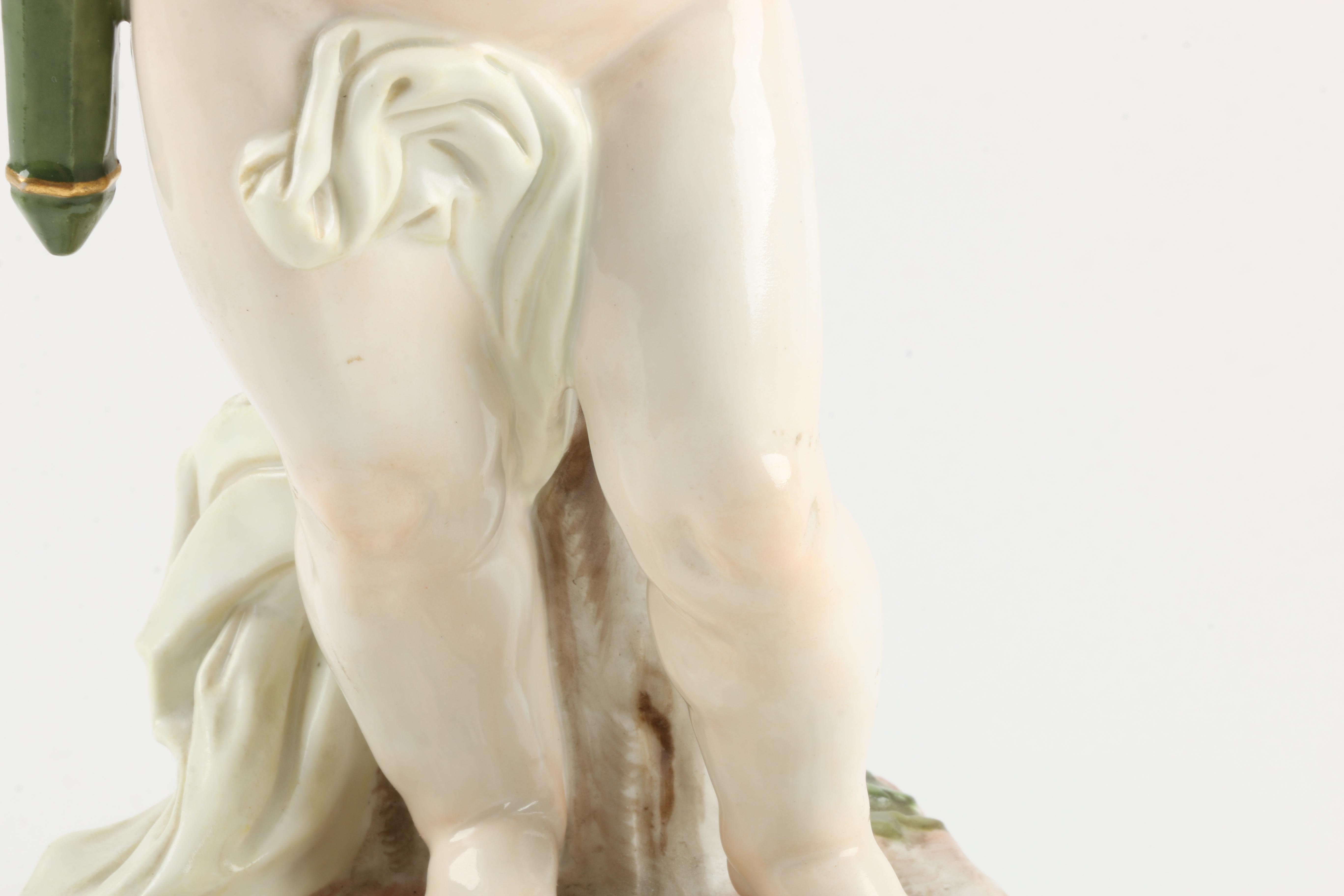Late 19th-Century Meissen Porcelain Cupid Figurine
