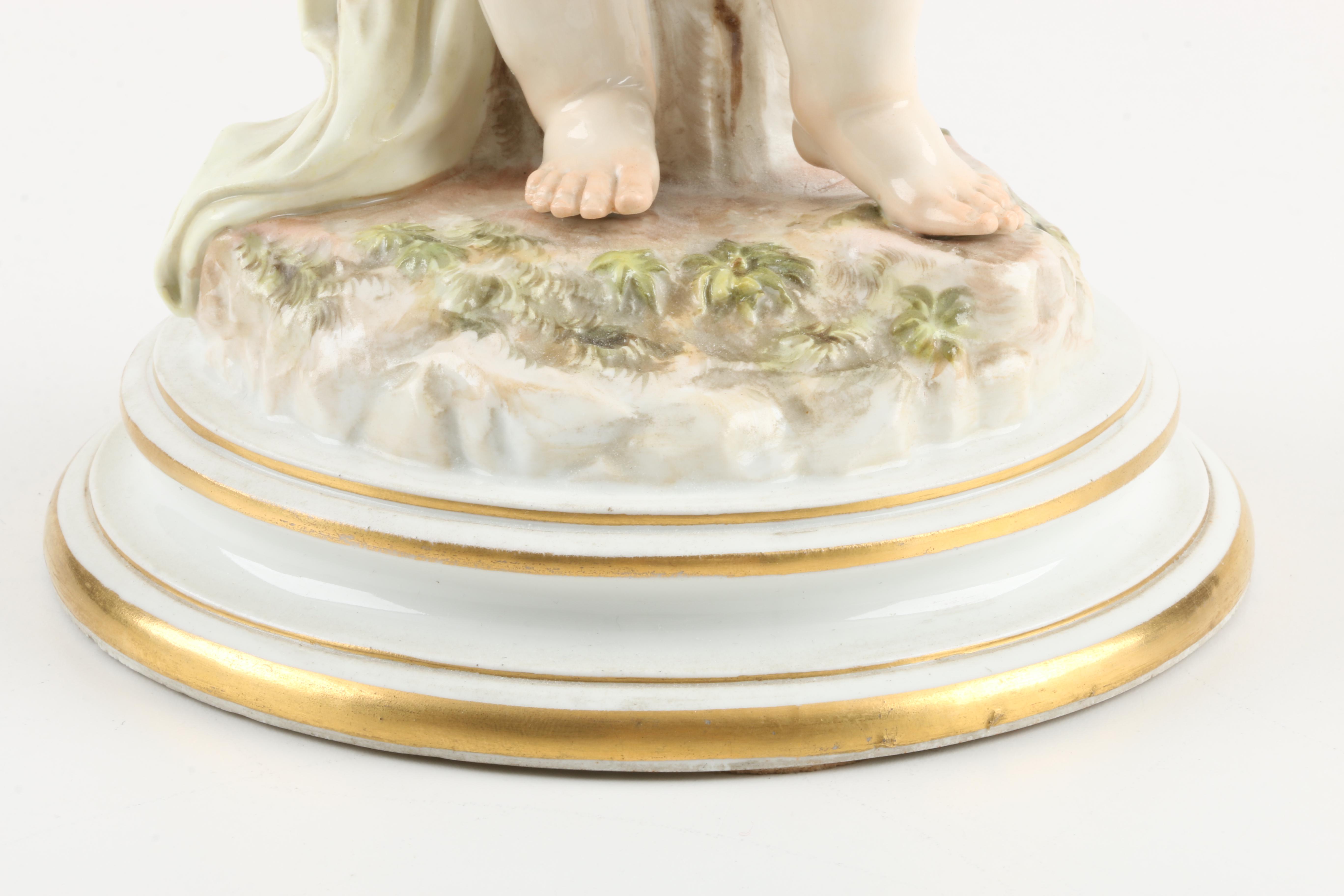 Late 19th-Century Meissen Porcelain Cupid Figurine