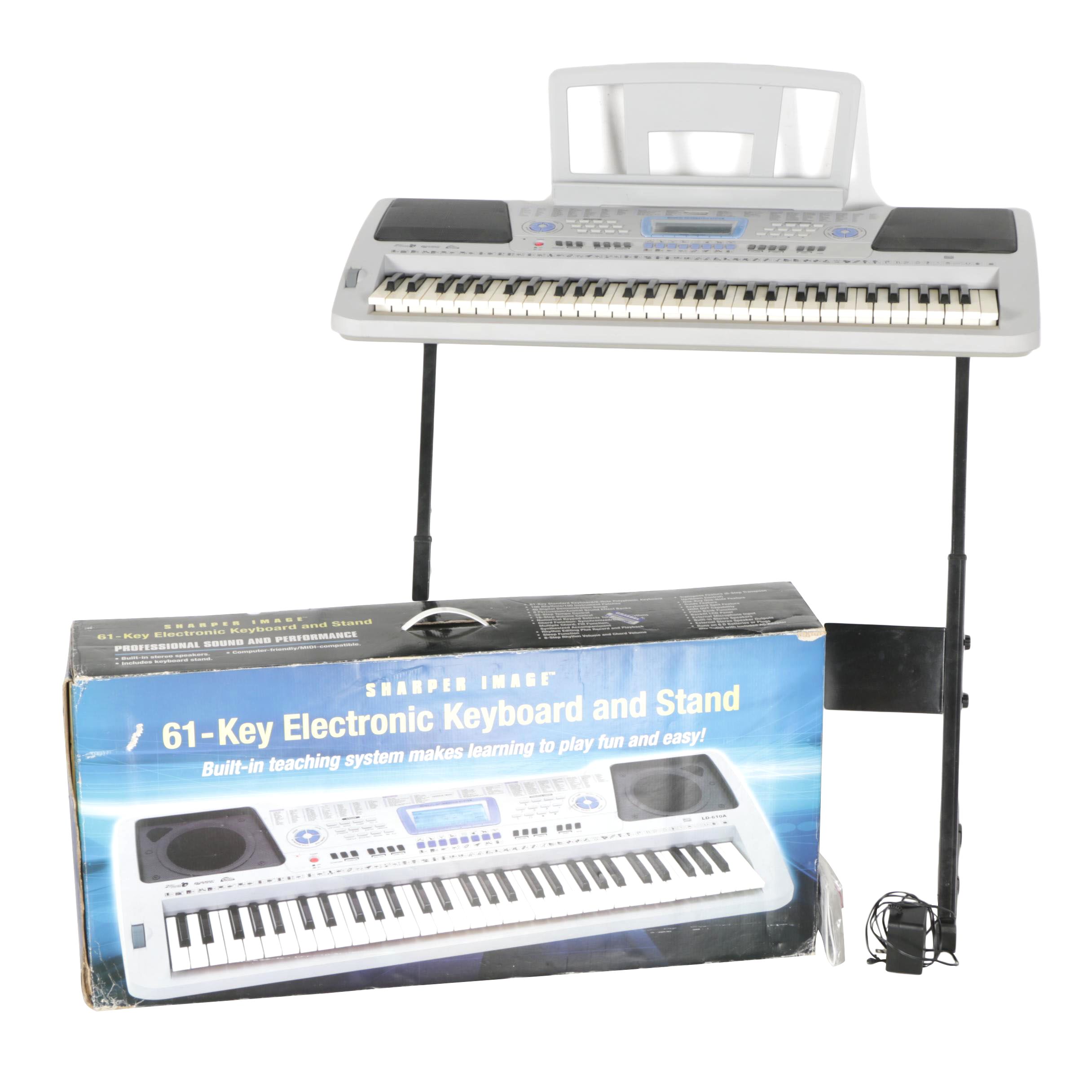 Sharper Image Electronic Keyboard With Stand