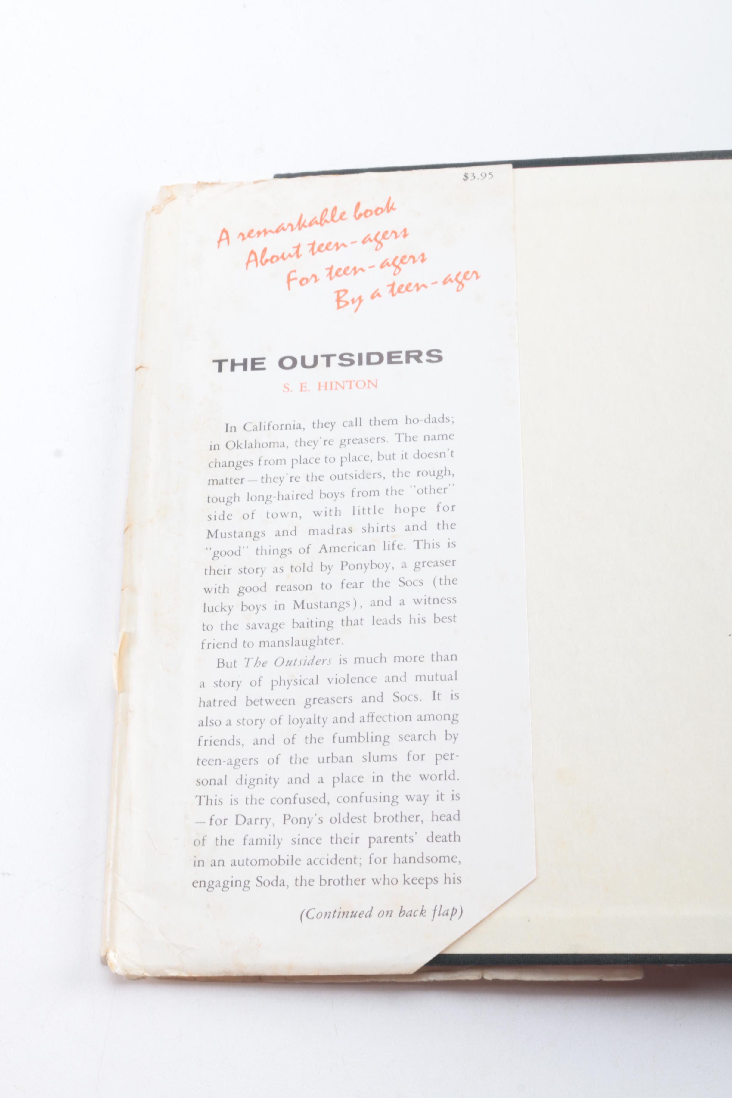 1967 First Edition "The Outsiders" by S. E. Hinton