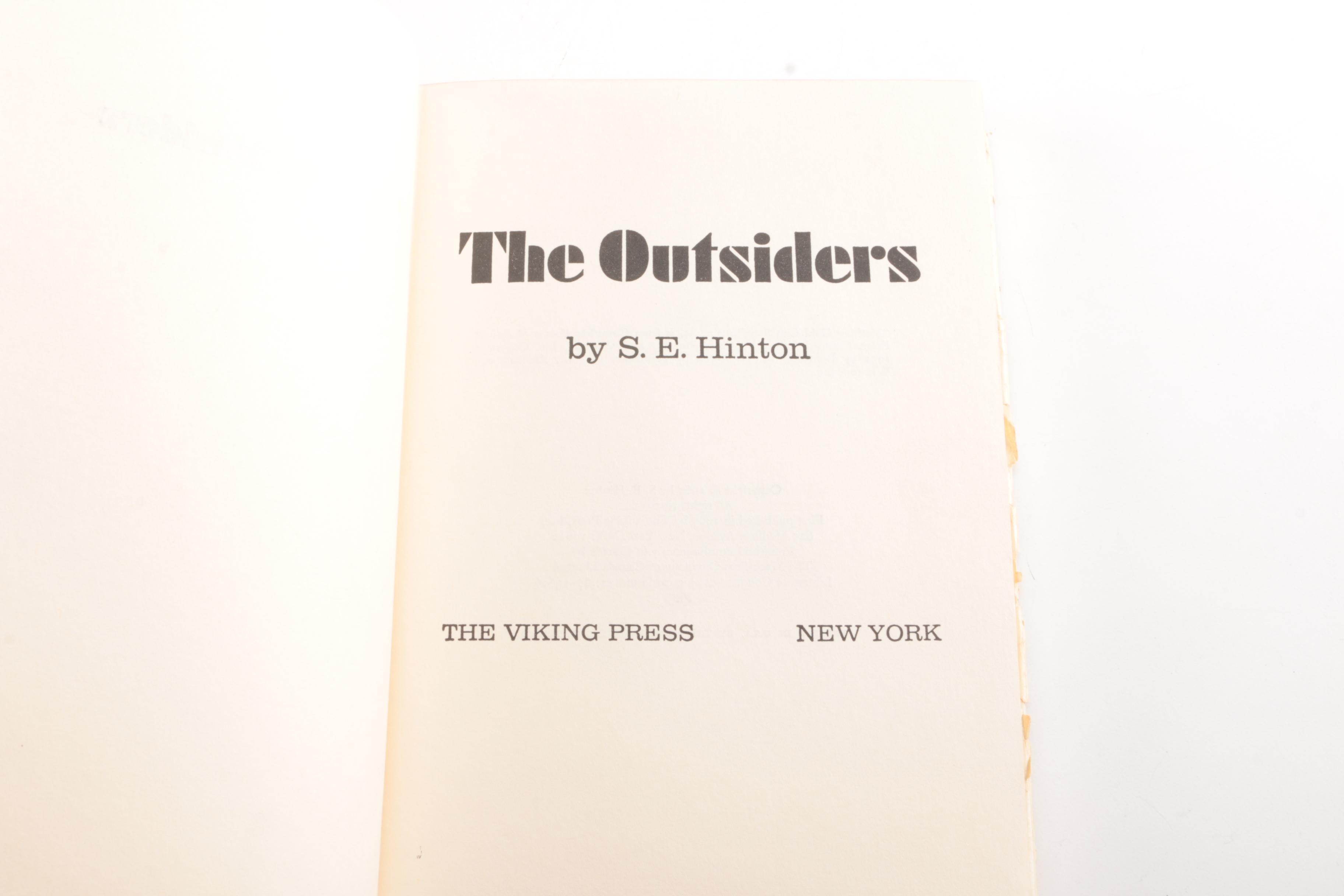 1967 First Edition "The Outsiders" by S. E. Hinton