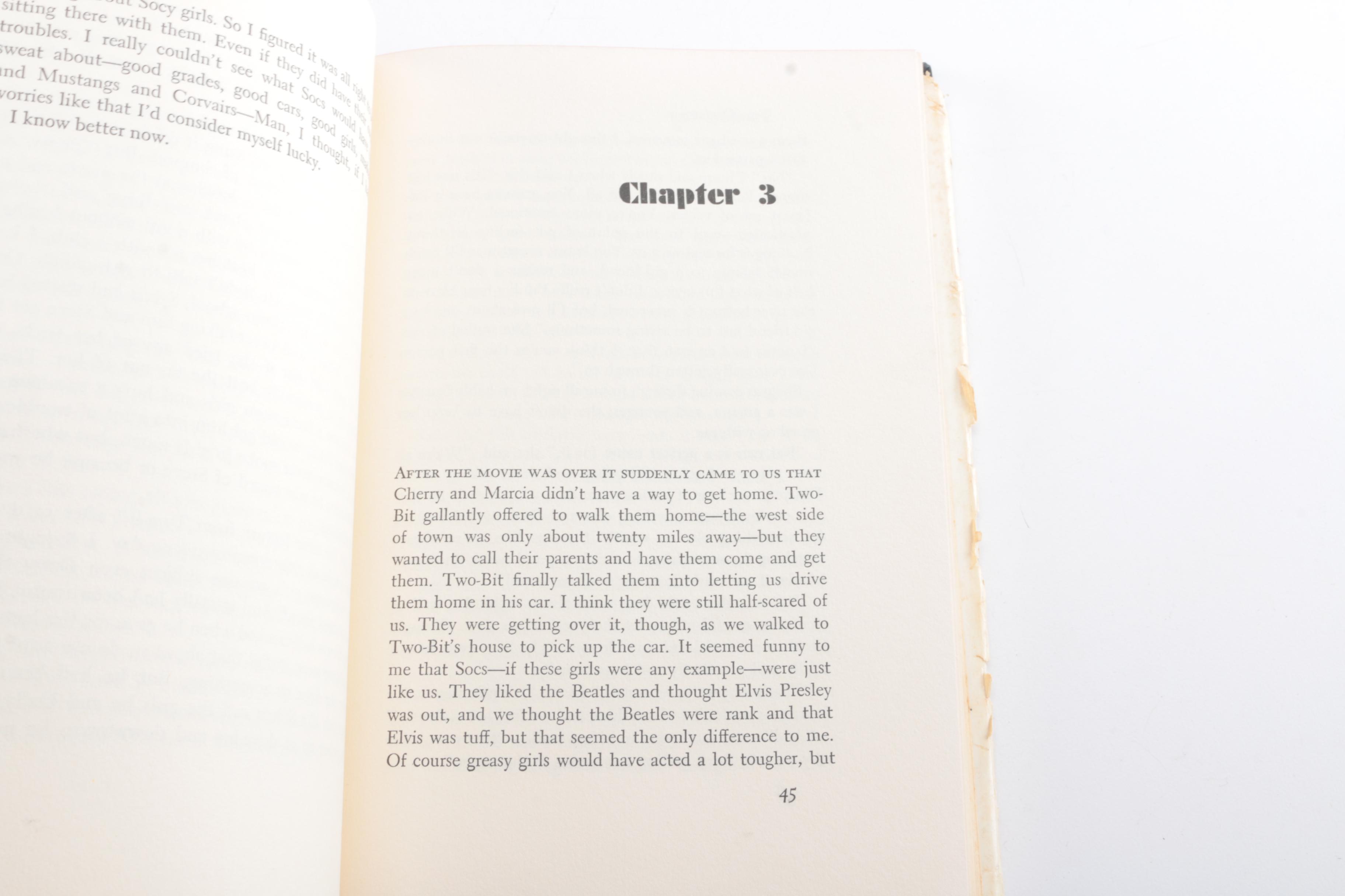 1967 First Edition "The Outsiders" by S. E. Hinton