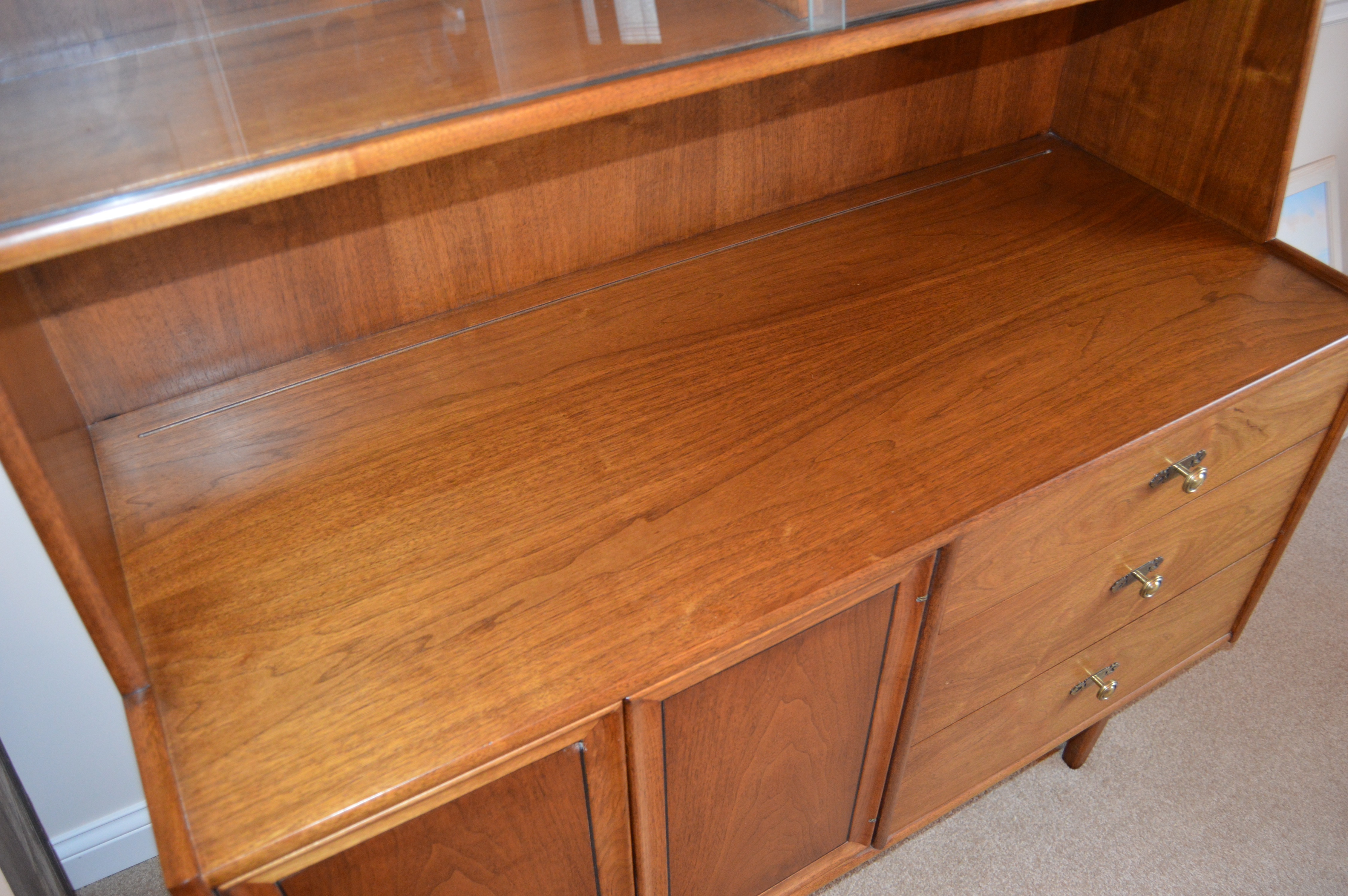 Mid Century Modern Walnut Dining Hutch by Drexel