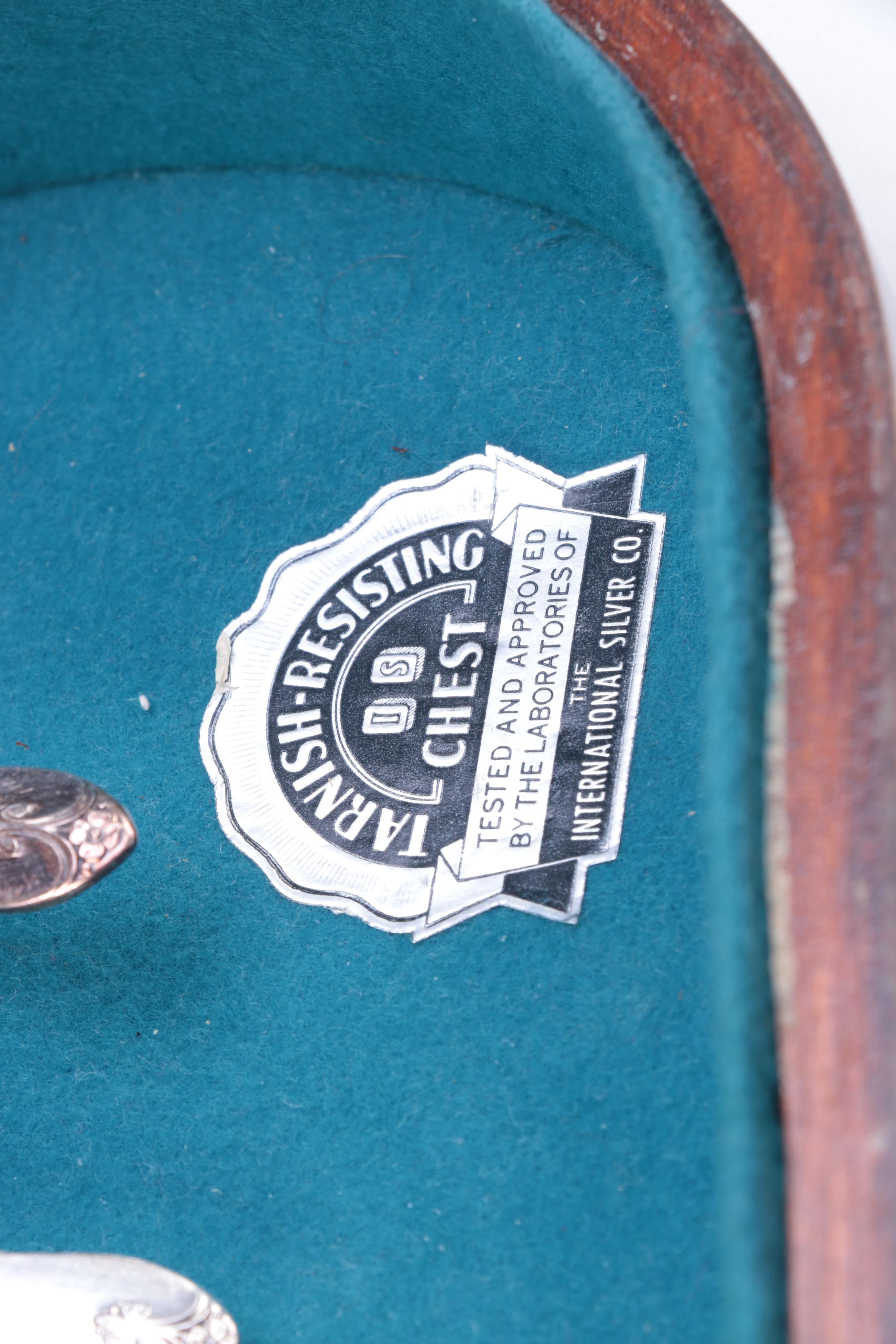 Wm. Rogers & Son "Exquisite" Silver Plate Flatware Set With Case