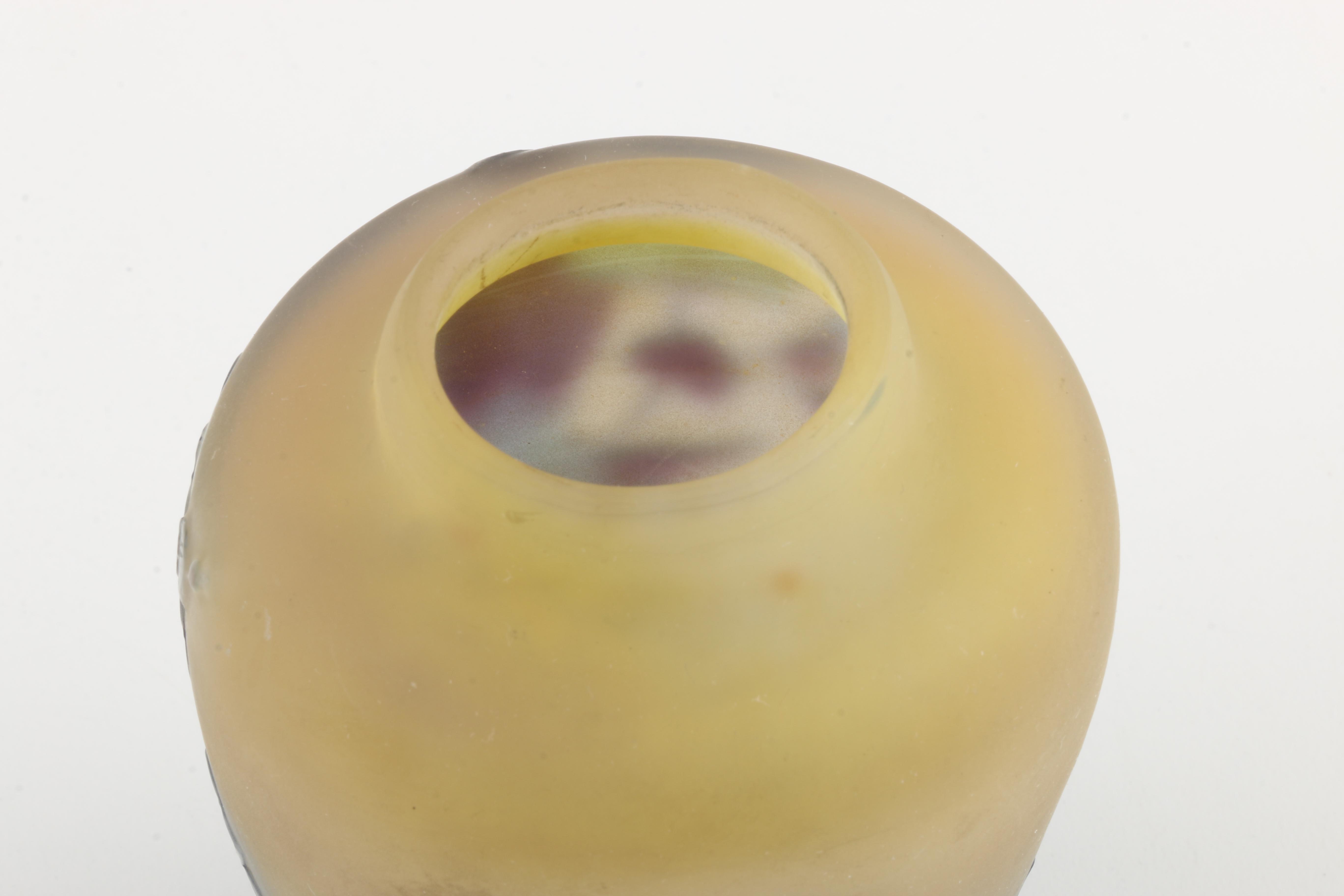 Circa 1900 Emile Gallé (French 1846-1904) Art Nouveau Cameo Vase