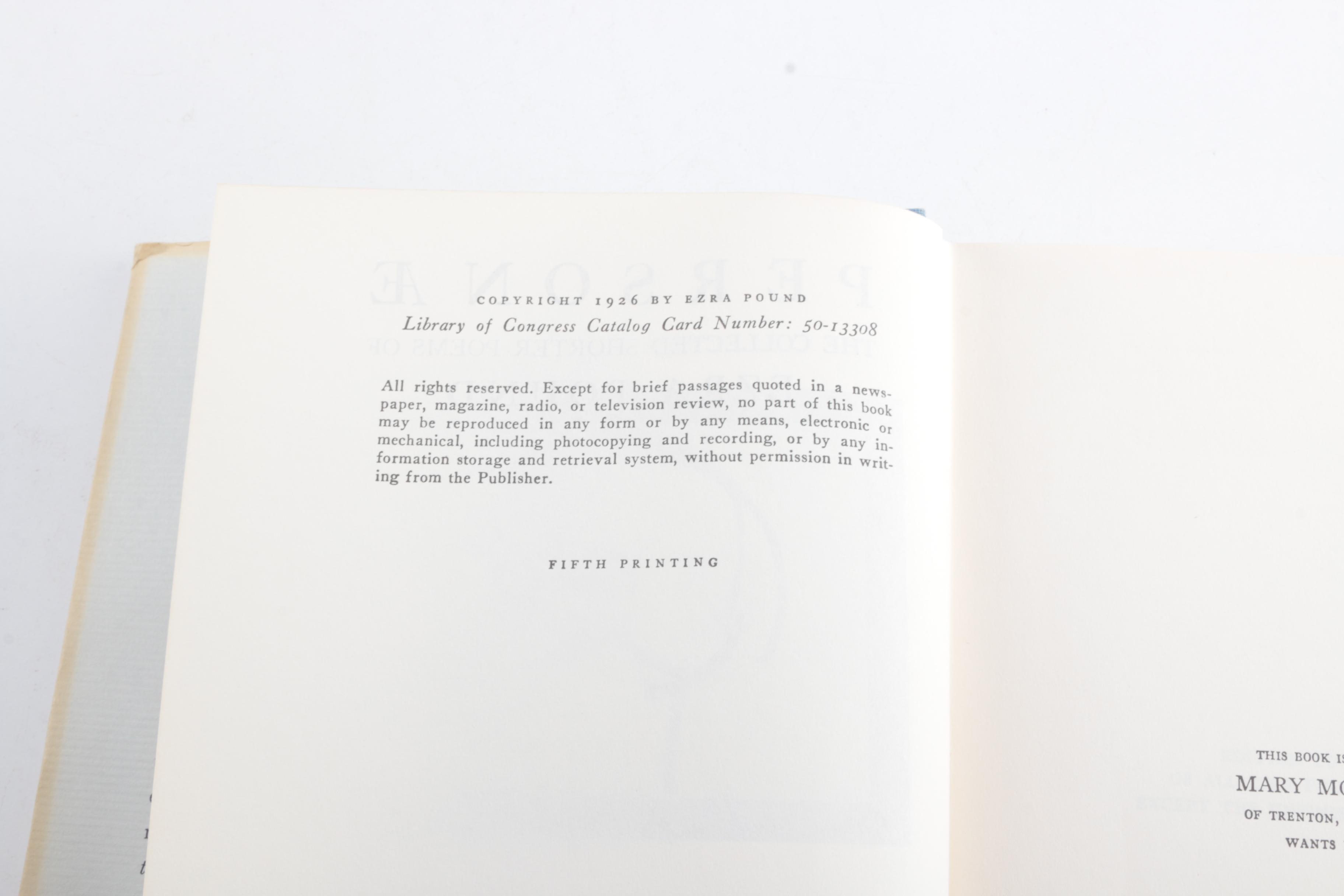 1926 "Personae" by Ezra Pound