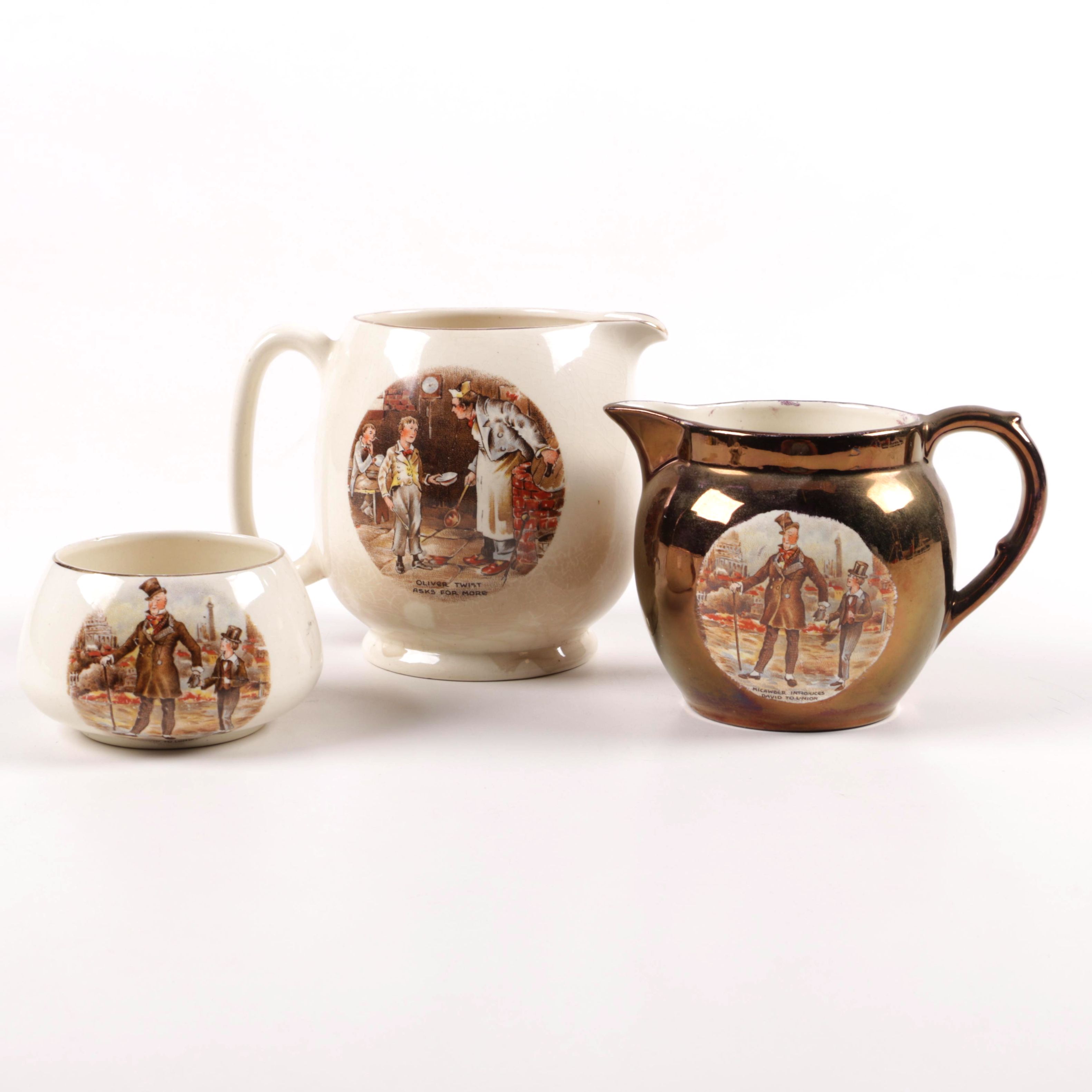 Sandland Charles Dickens Jugs and Sugar Circa 1944-68