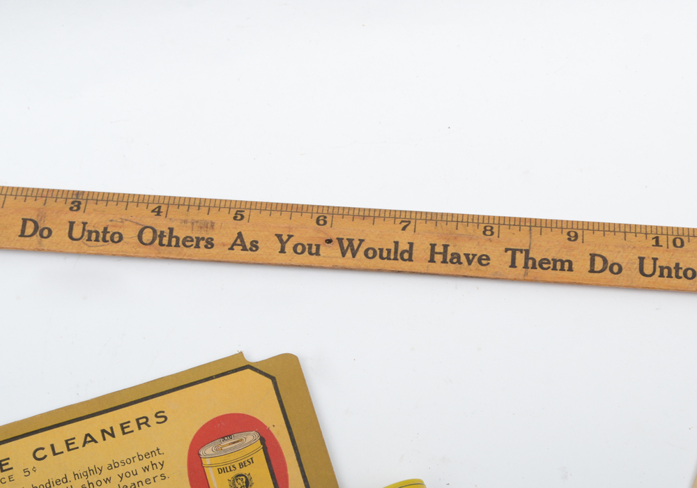 Collection of Vintage Advertising Including Coupons, Branded Giveaways