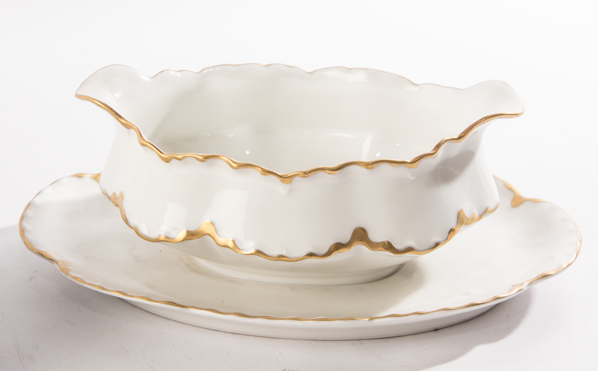 Haviland and Co. France Limoges Gold Trim "Ranson" Serving Pieces