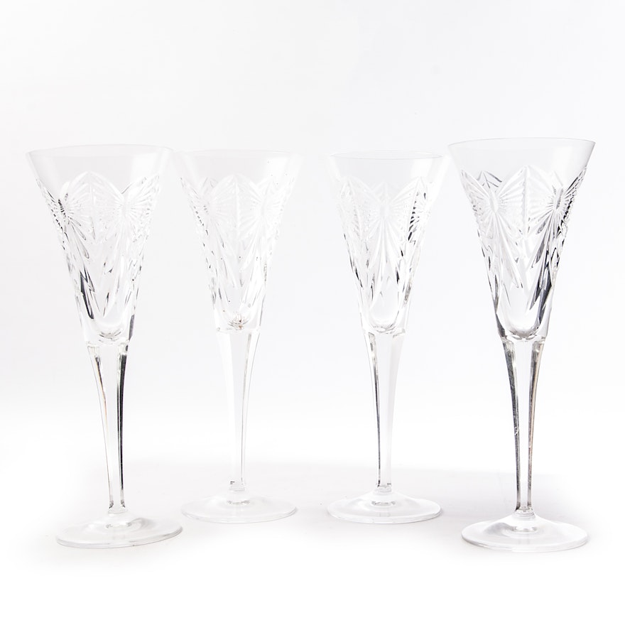 Waterford Crystal "Millennium Series: Happiness" Toasting Flutes