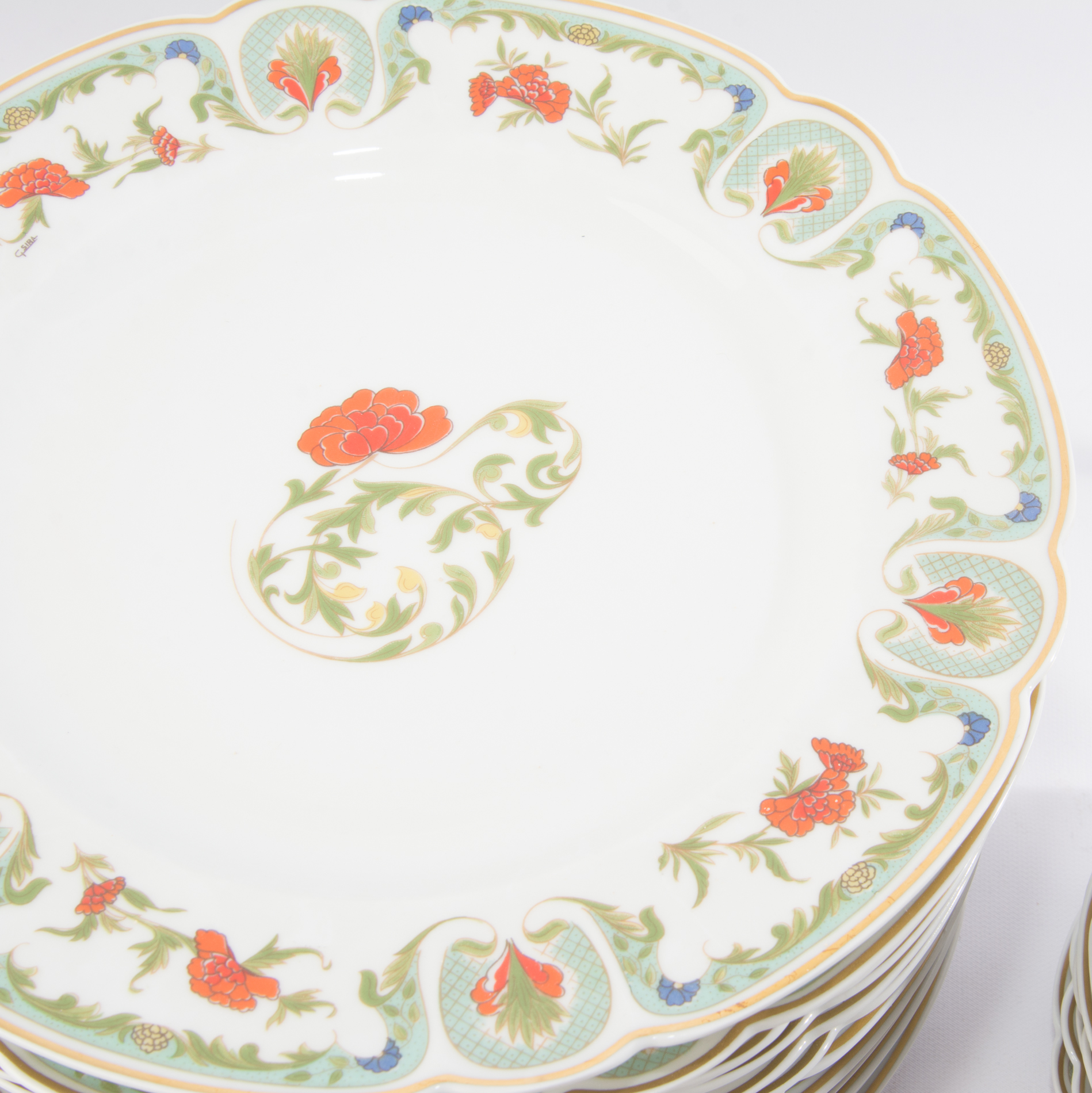 Mozart "Chantoung" Chas Field Haviland Limoges Place Settings for Twelve