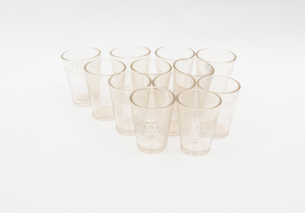 Vintage Druggist Measuring Glasses