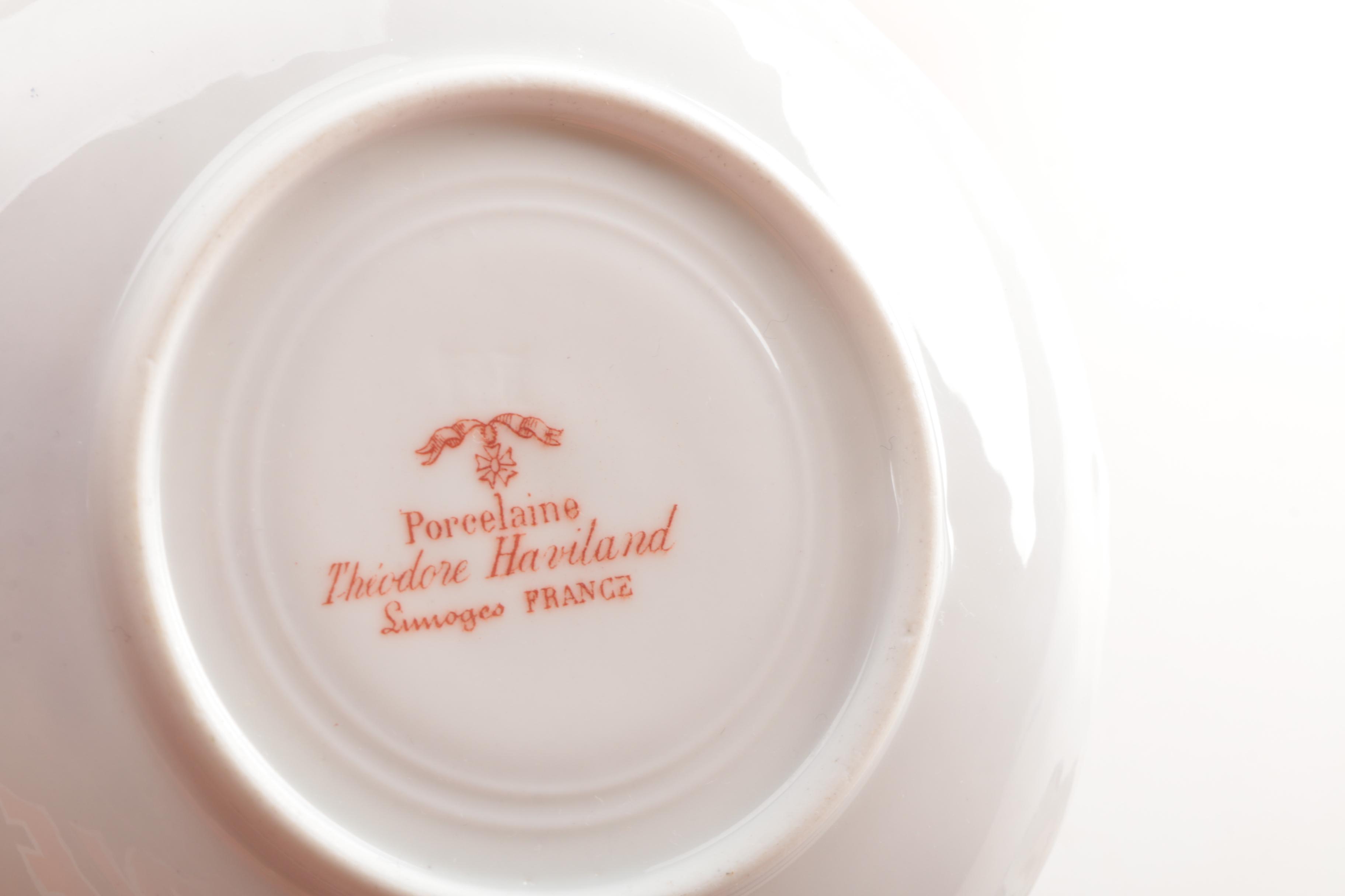 Floral Porcelain Tableware Featuring Theodore Haviland