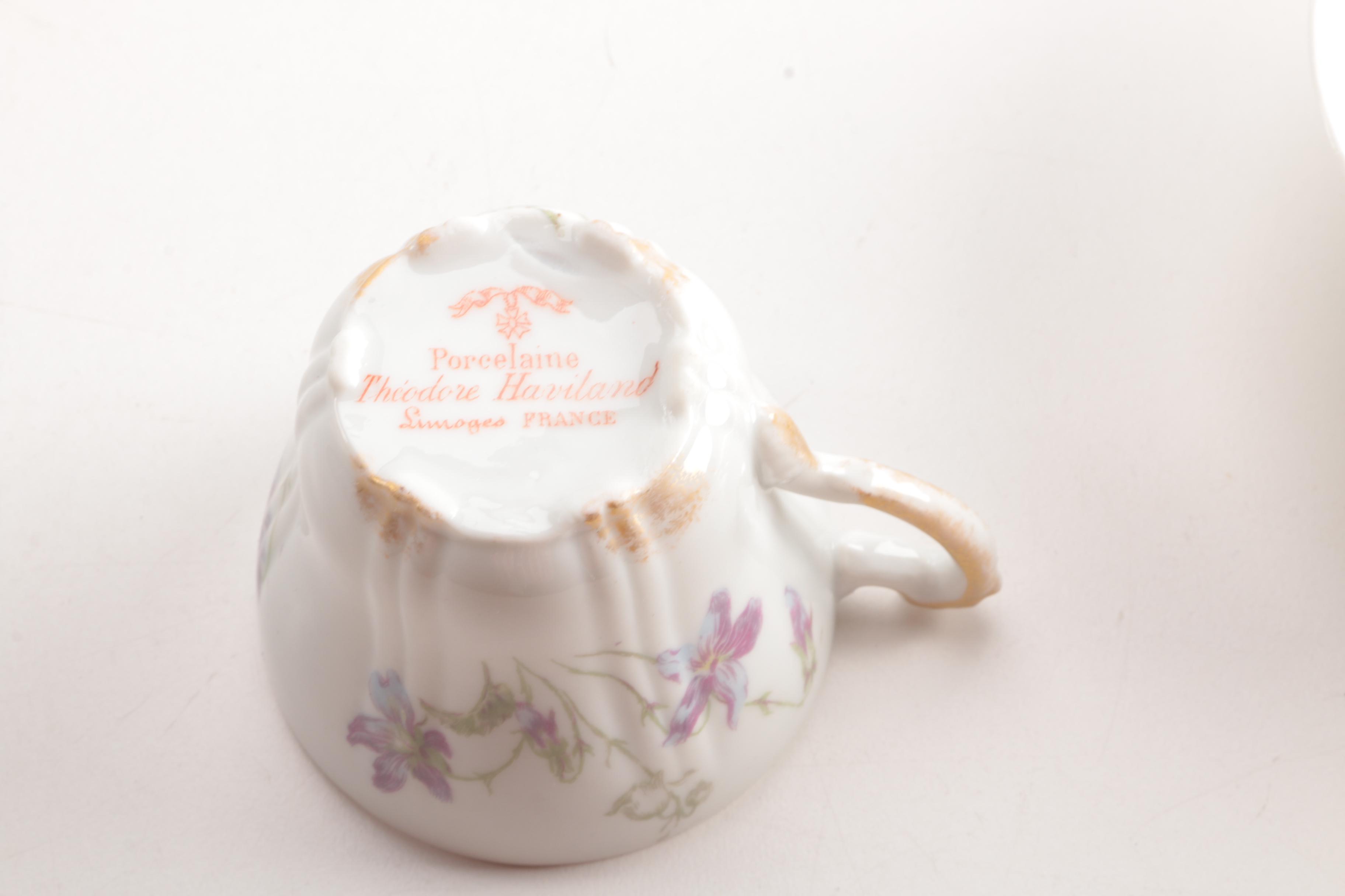 Floral Porcelain Tableware Featuring Theodore Haviland