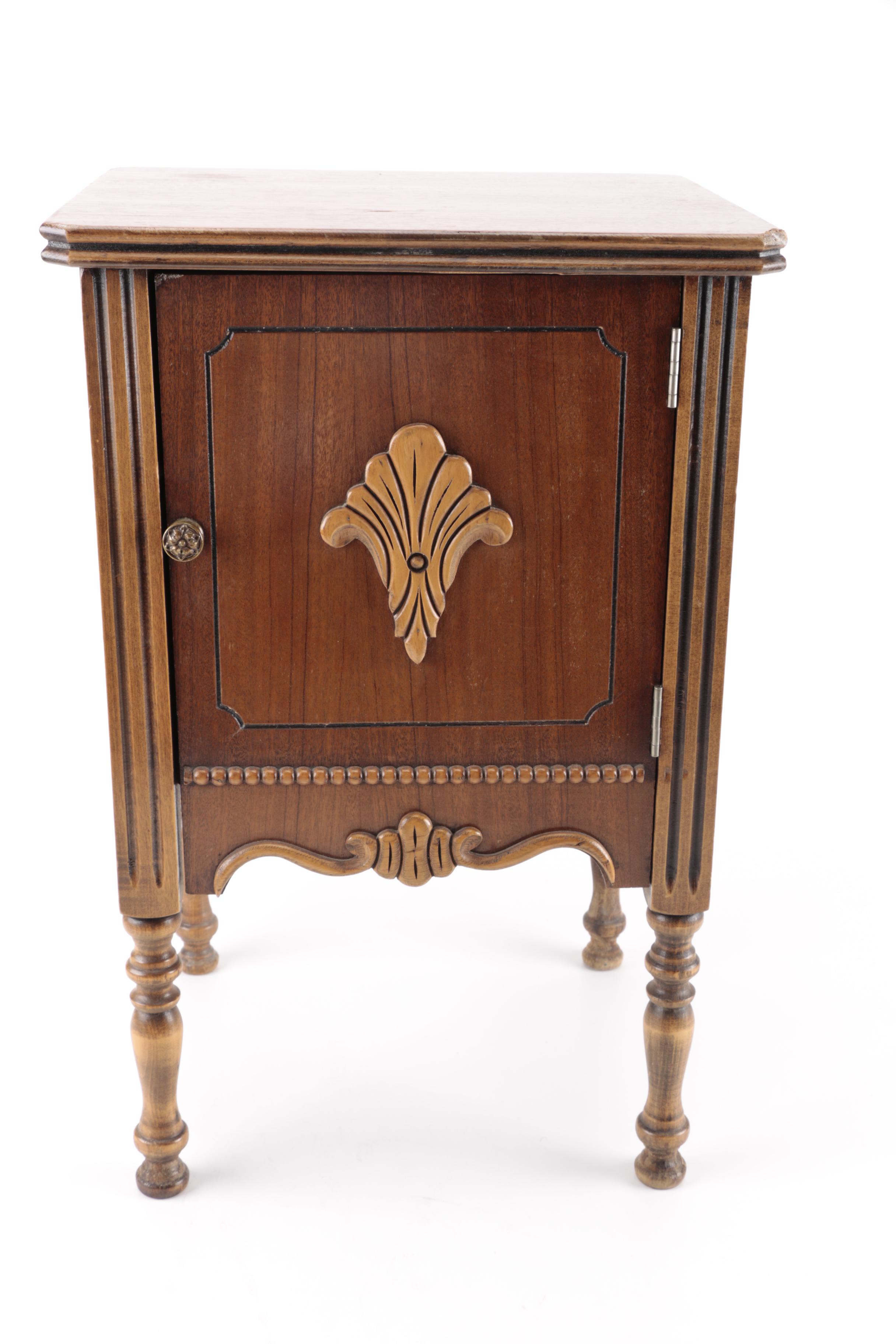 Vintage Copper-Lined Humidor Stand