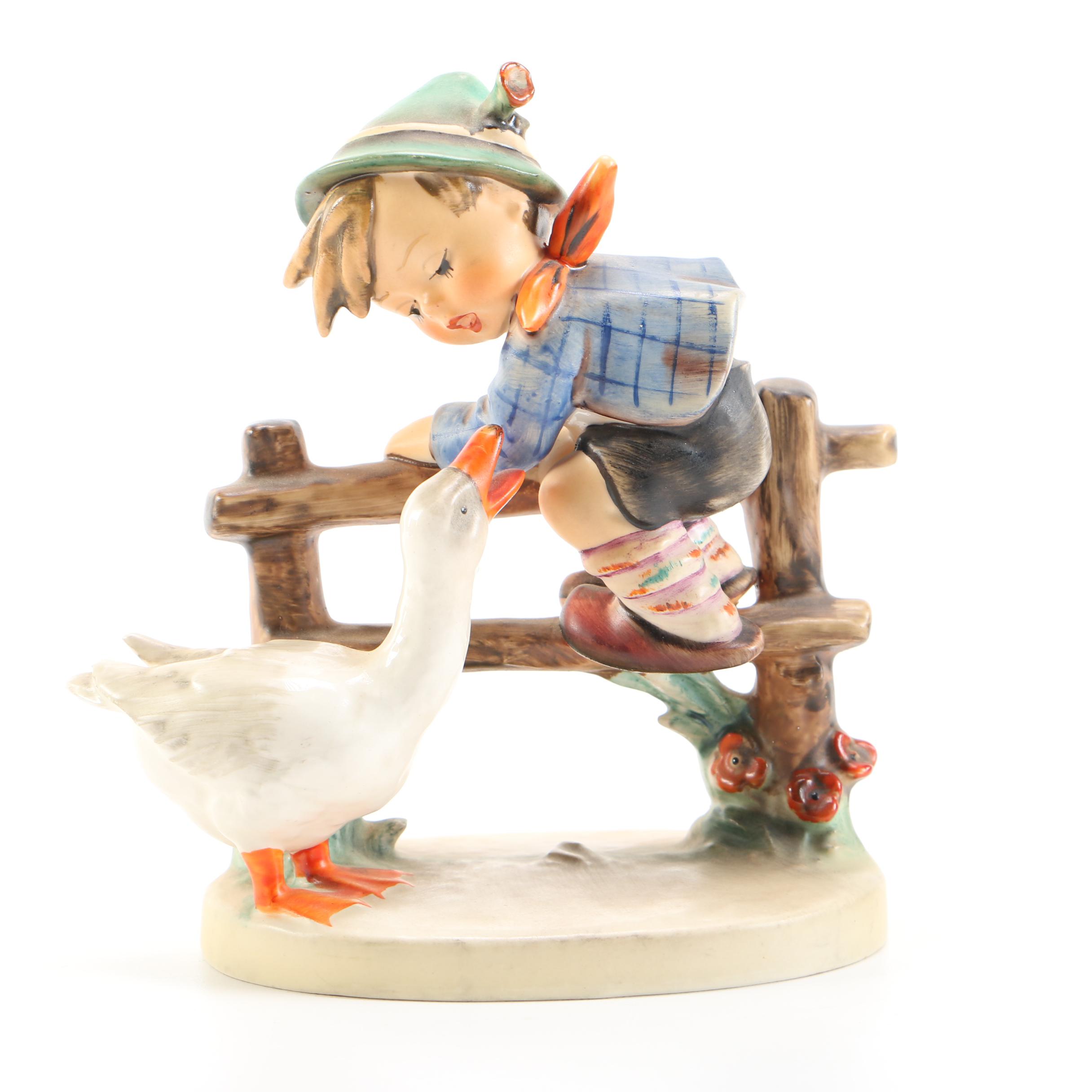 Goebel Hummel "Barnyard Hero", "Umbrella Boy" and "Stormy Weather" Porcelain Figurines
