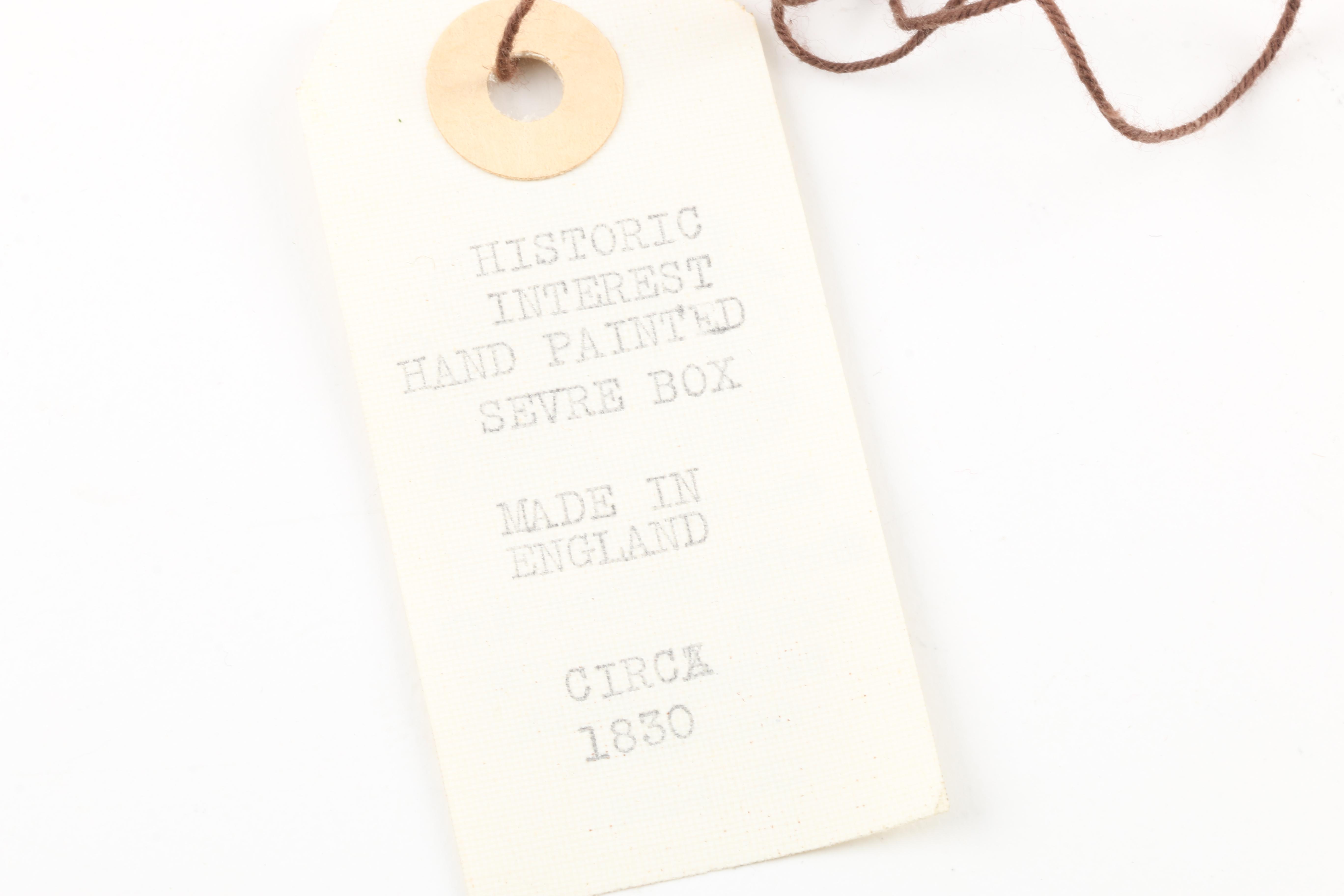 19th Century Hand Painted Sevres Style Porcelain Sewing Box