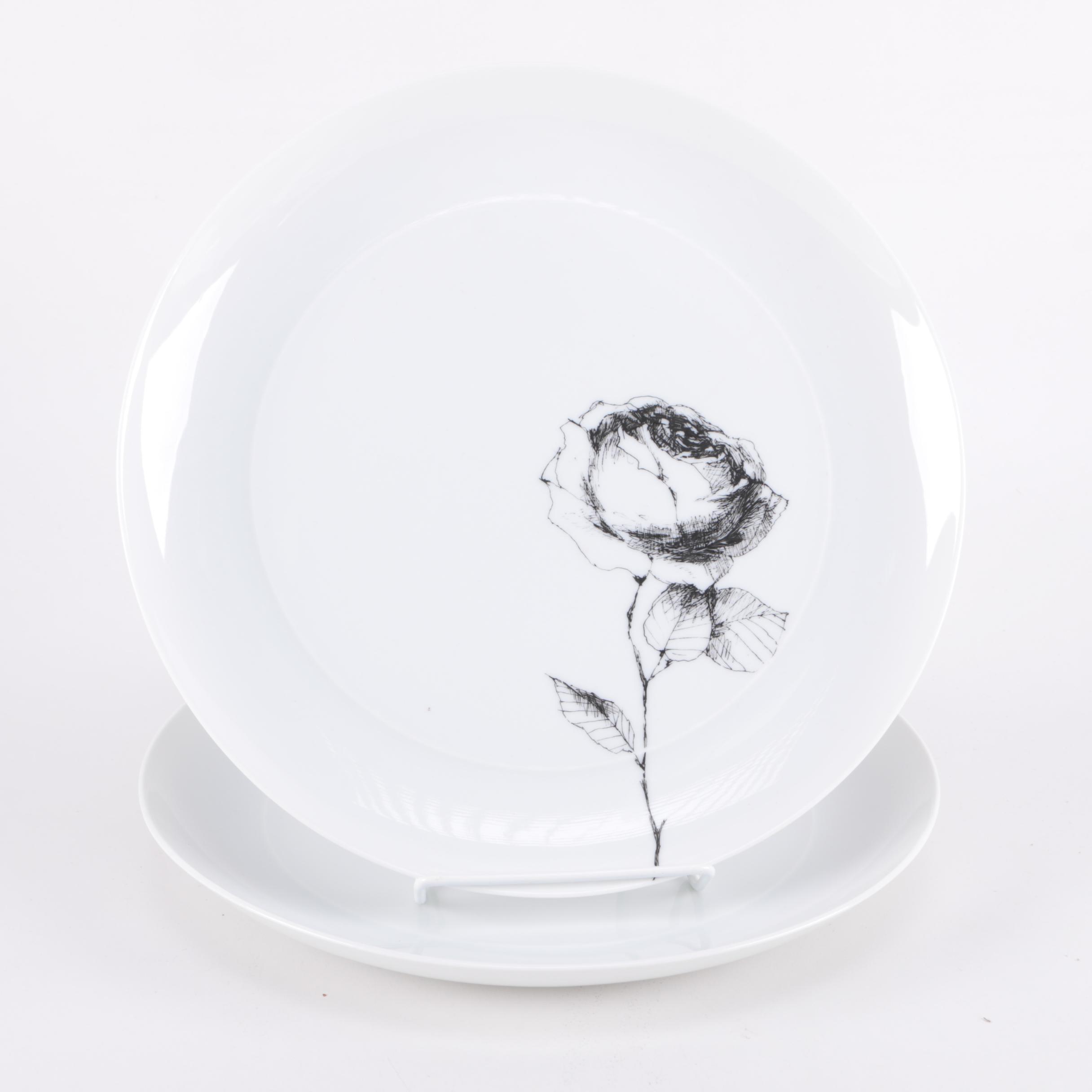 Black and White "Espana Rosa" Ceramics by Block