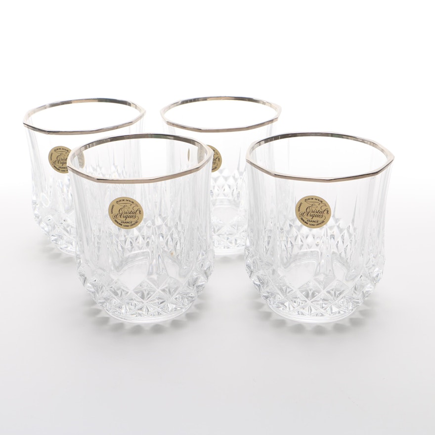 Cristal d'Arques "Longchamp Platinum" Crystal Glasses
