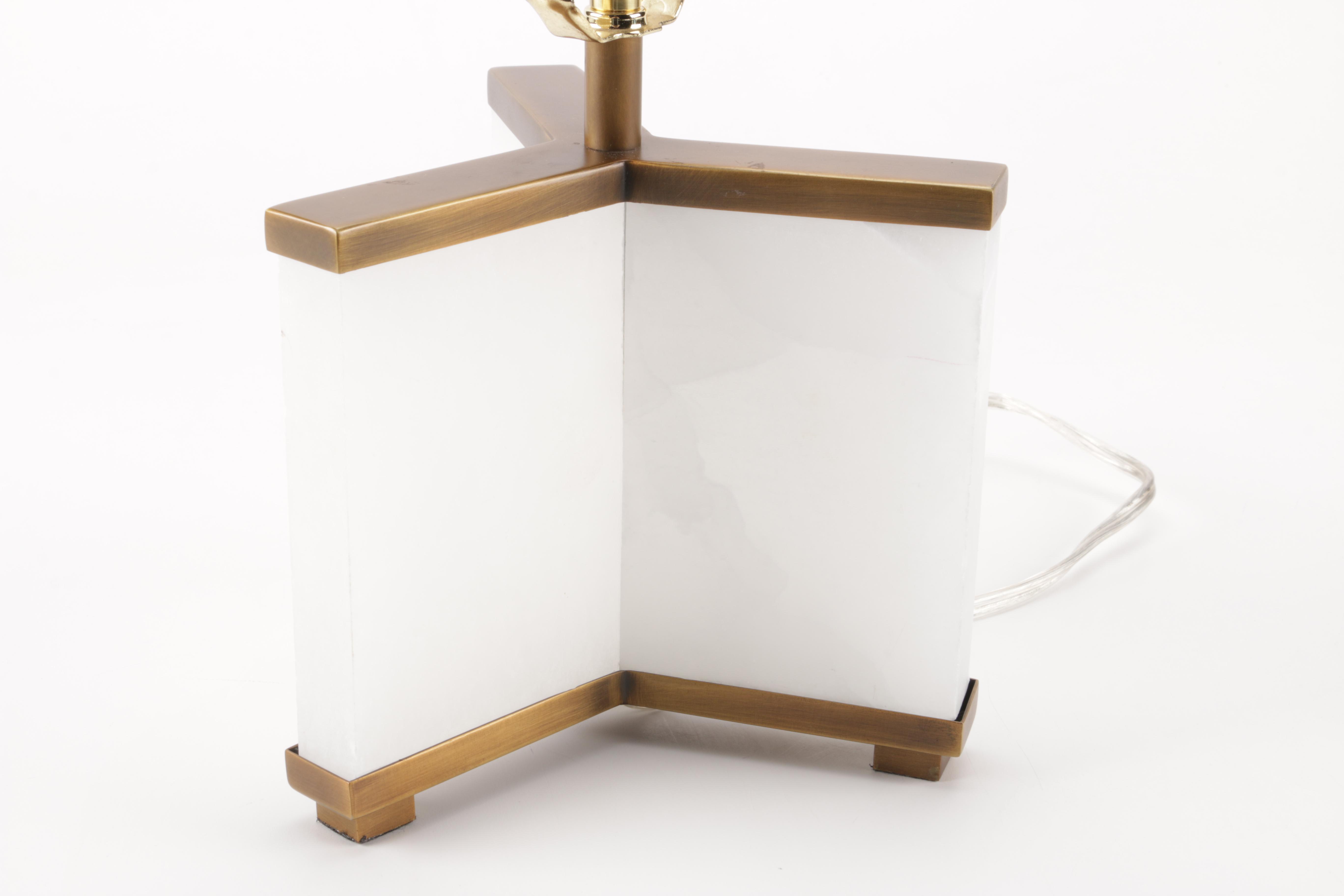 Contemporary Modernist Marble Base Table Lamp