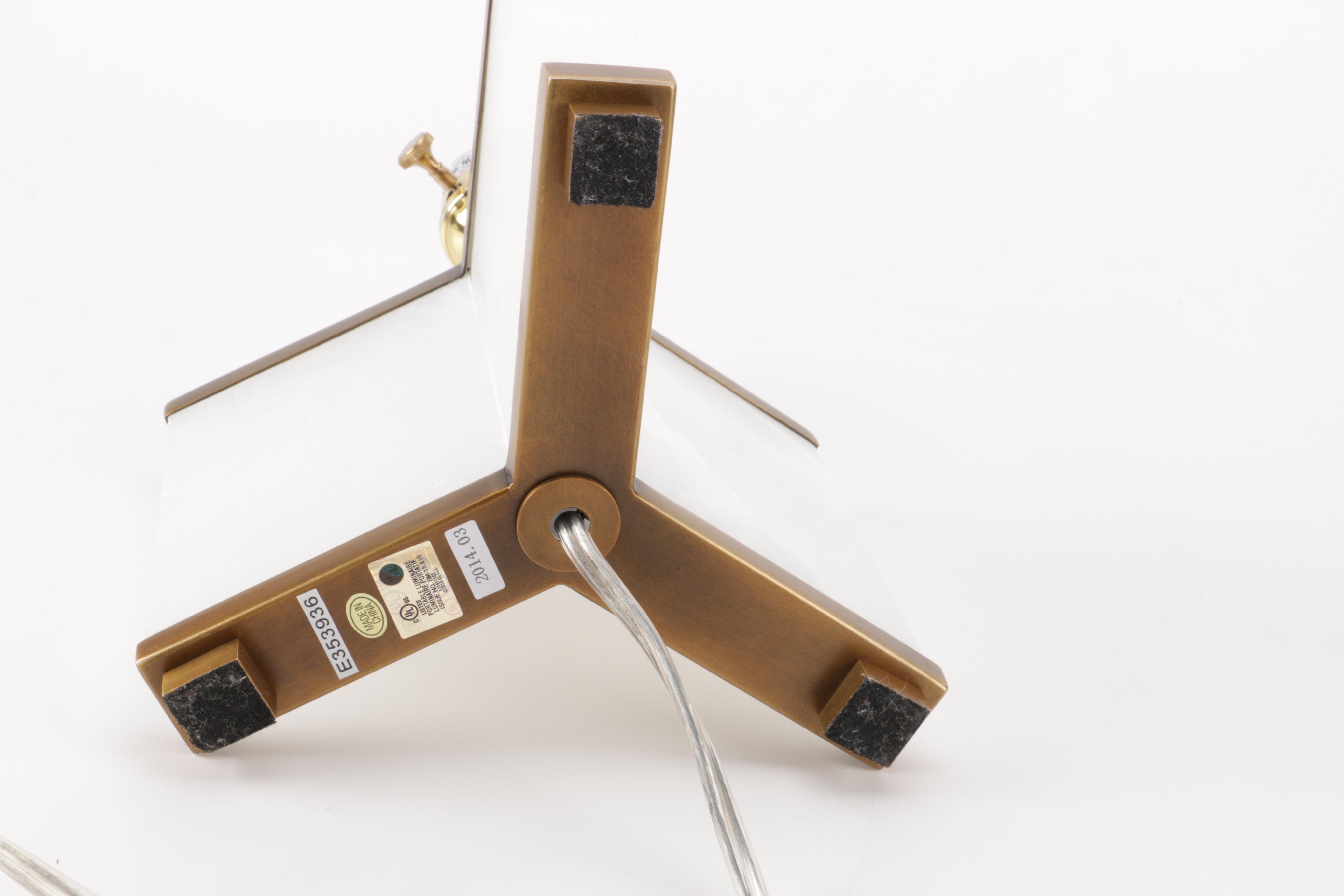 Contemporary Modernist Marble Base Table Lamp