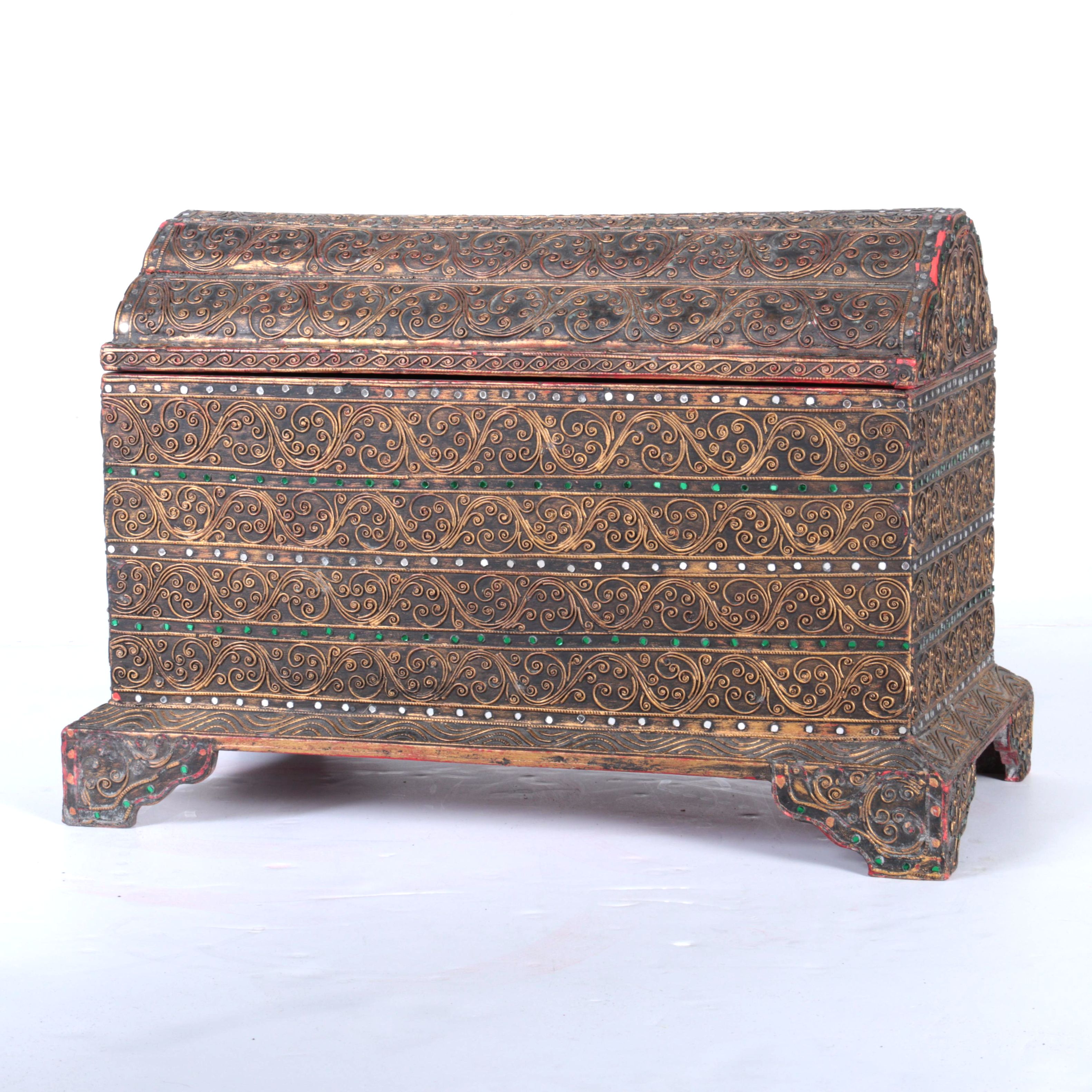 Ornate Footed Storage Box
