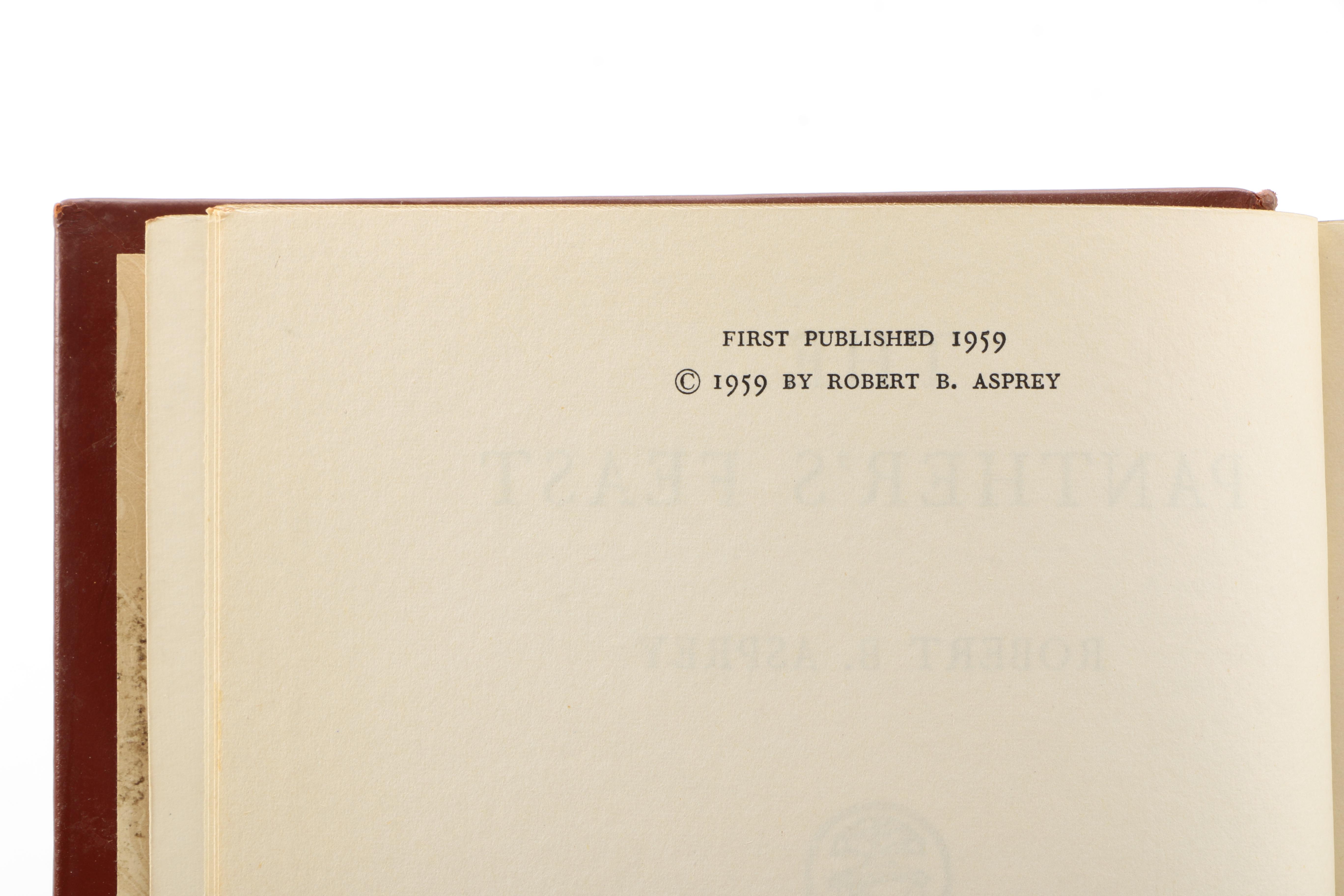 1959 Signed First Edition "The Panther's Feast" by Robert A. Asprey