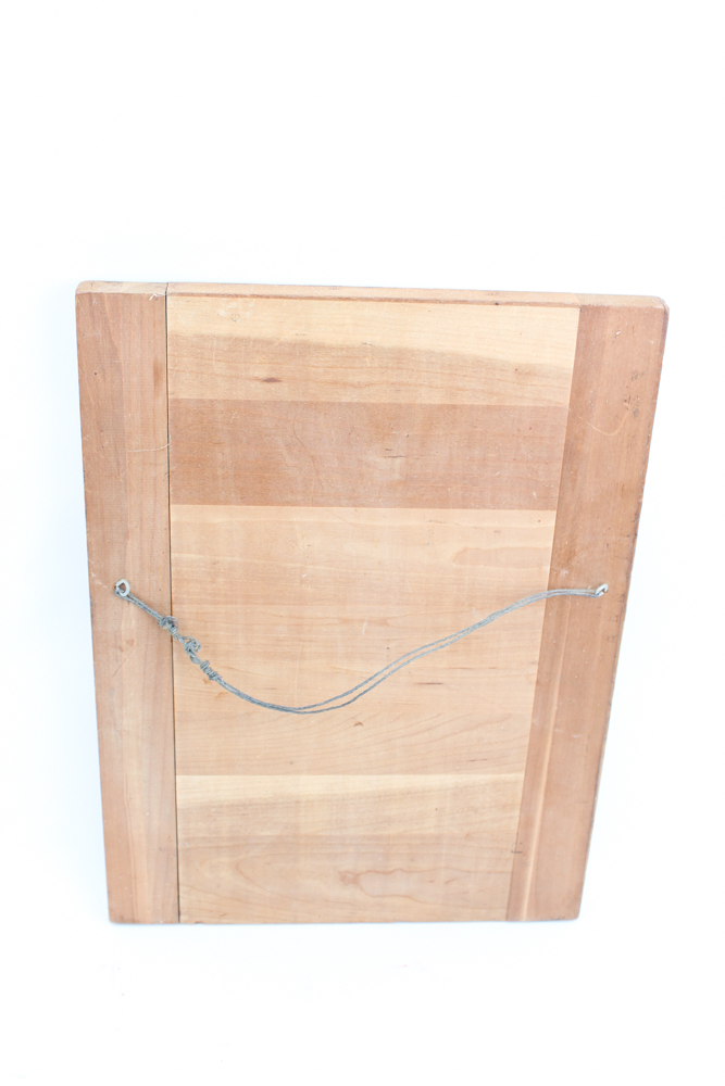 Metal Pickaway County Map Print Block