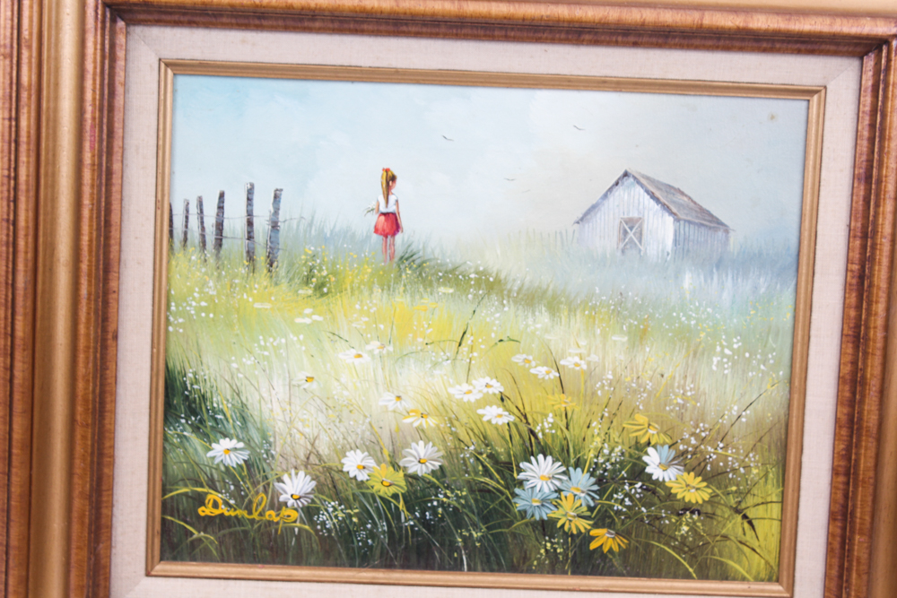 Three Oil Paintings on Canvas