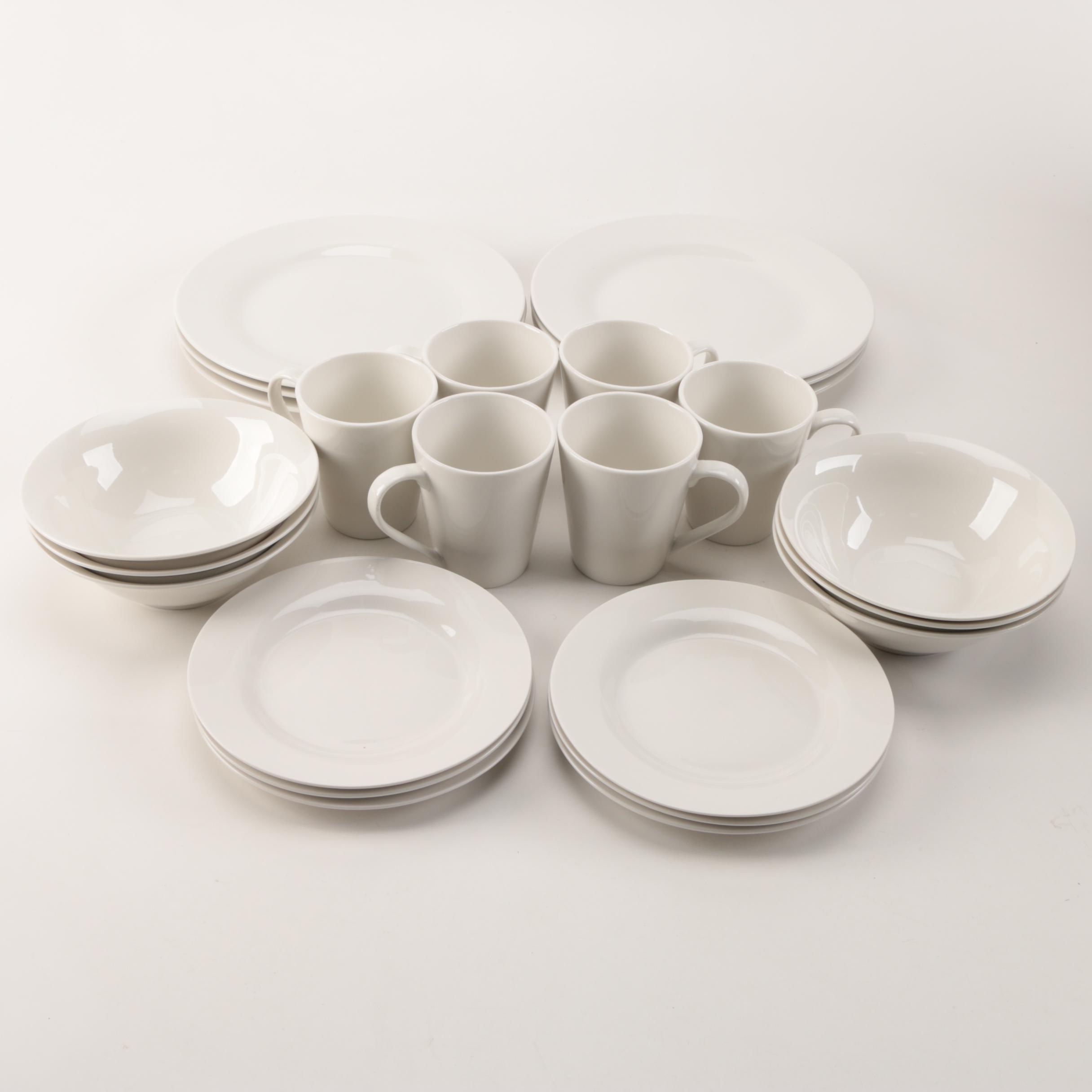 Modern White Tableware Set by Gibson Home