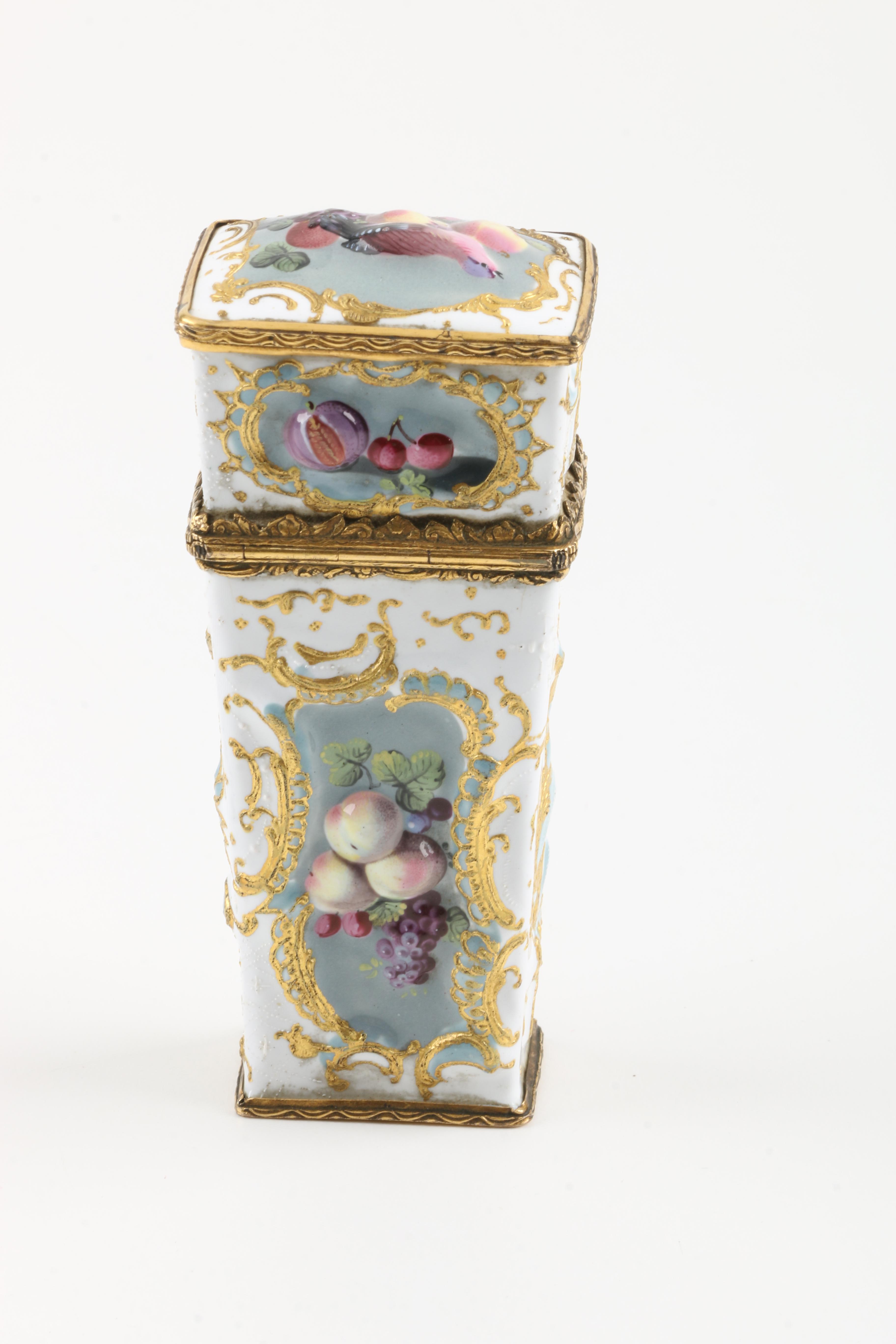 18th Century English Enamel Nécessaire