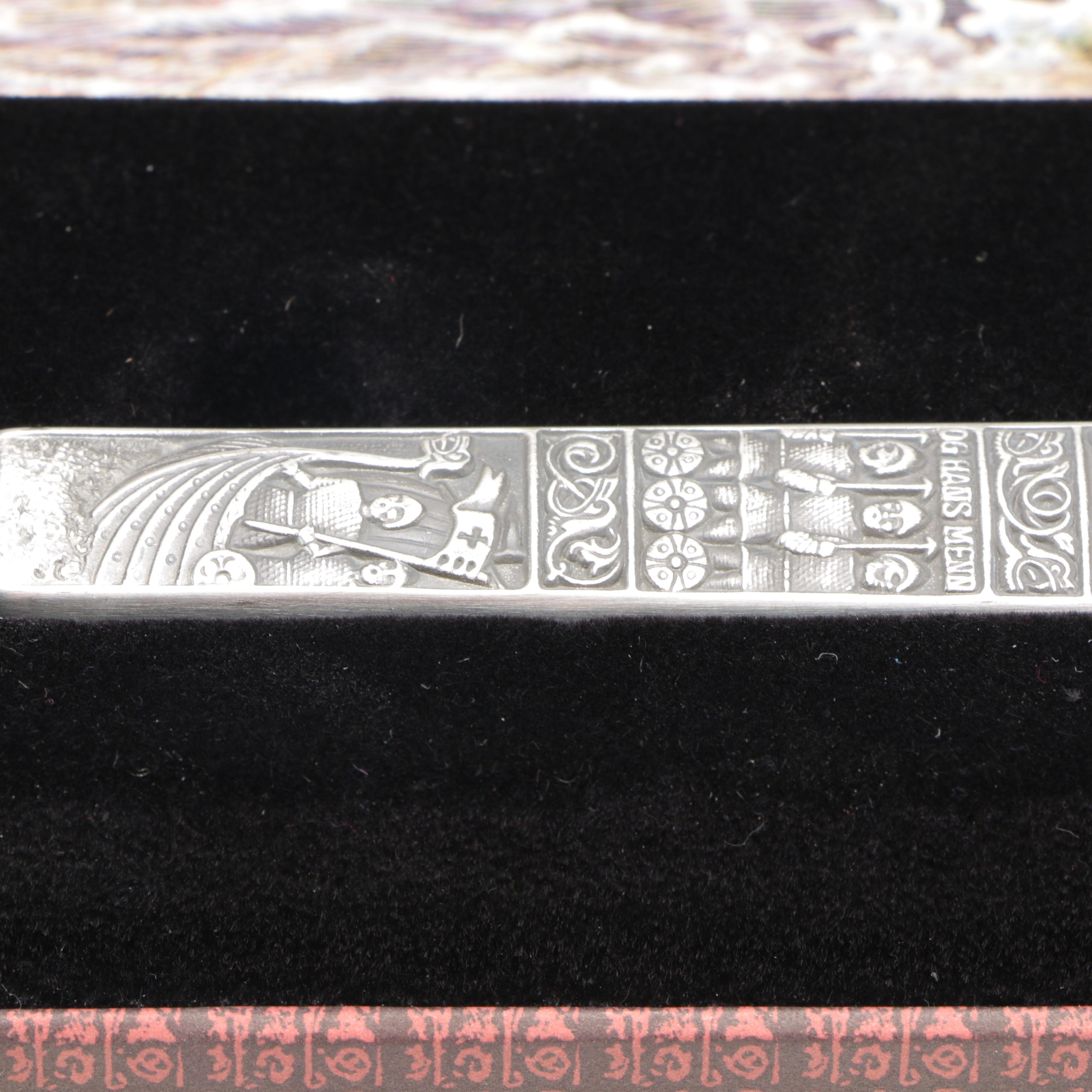 Norwegian Hardanger "Kongetinn" Pewter Cheese Knife