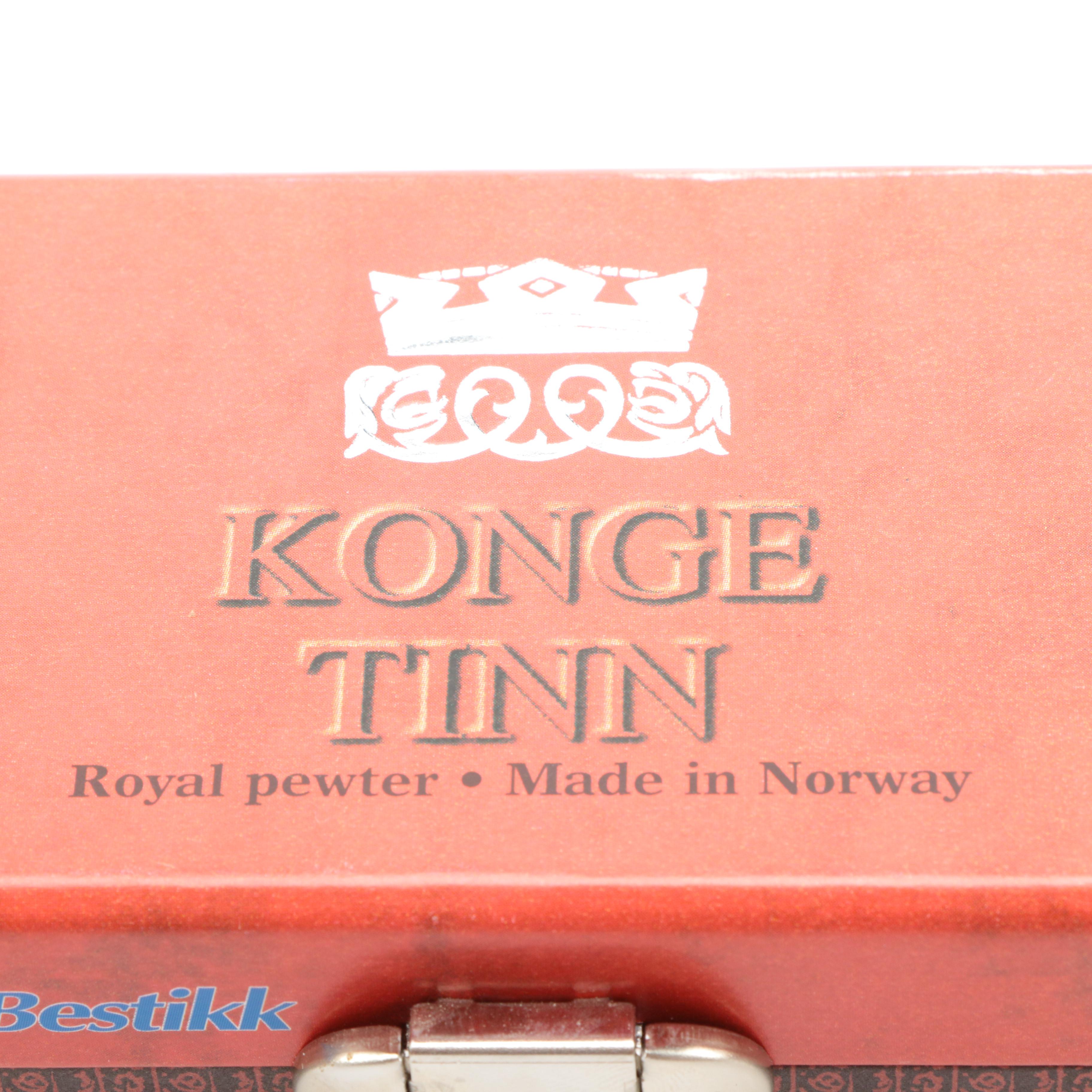 Norwegian Hardanger "Kongetinn" Pewter Cheese Knife