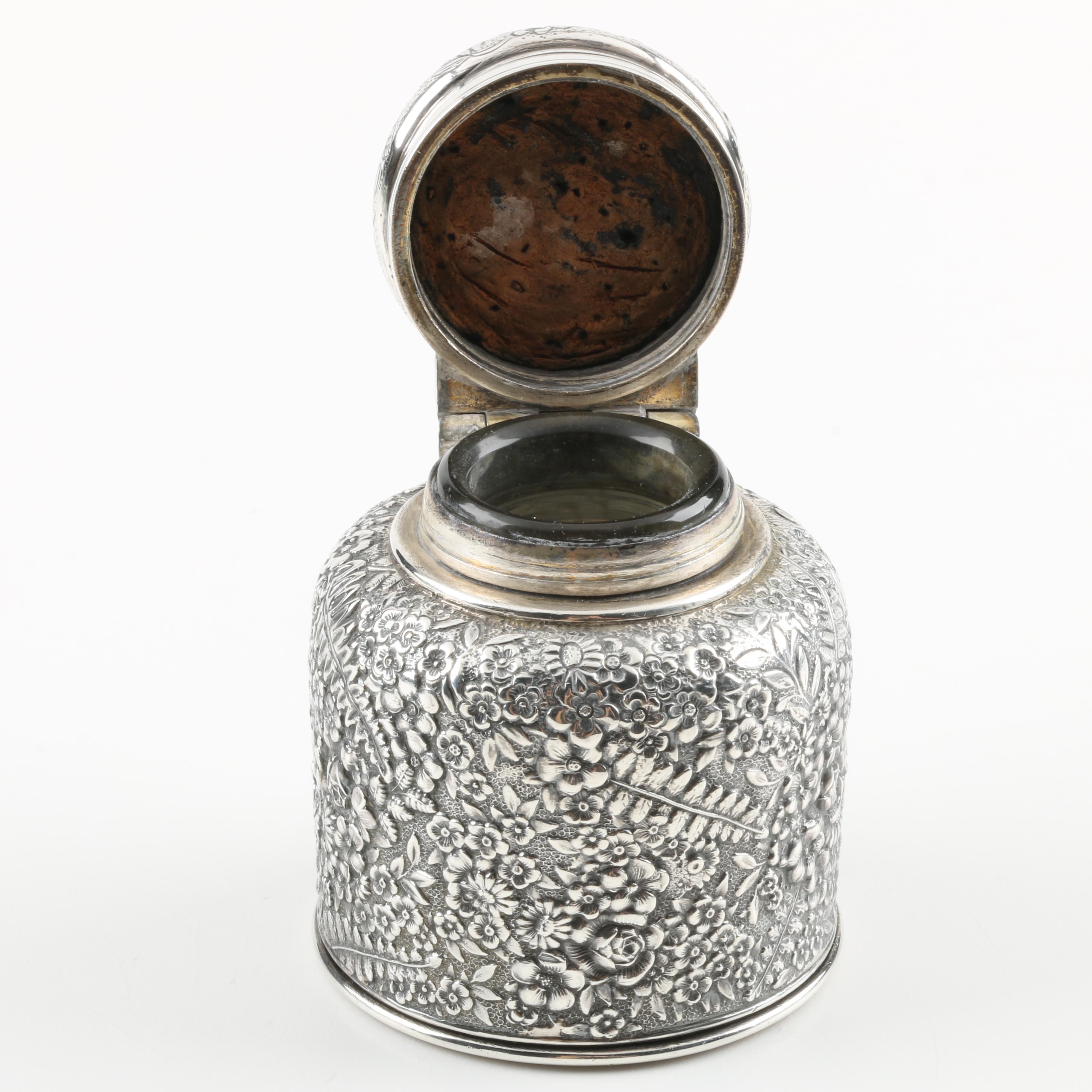 Tiffany & Co Sterling Silver Inkwell Circa 1873-91