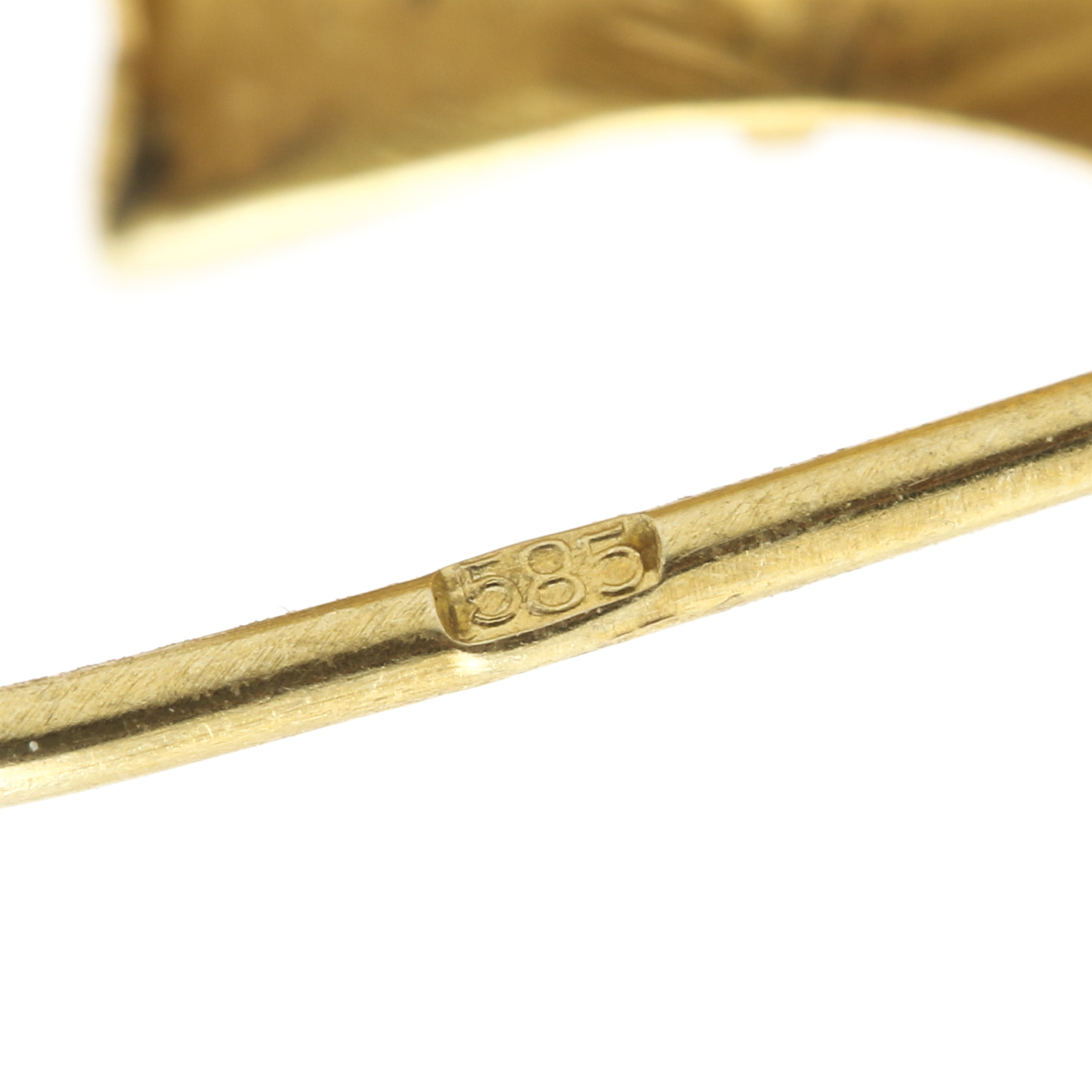 14K Yellow Gold Imitation Turquoise Earrings