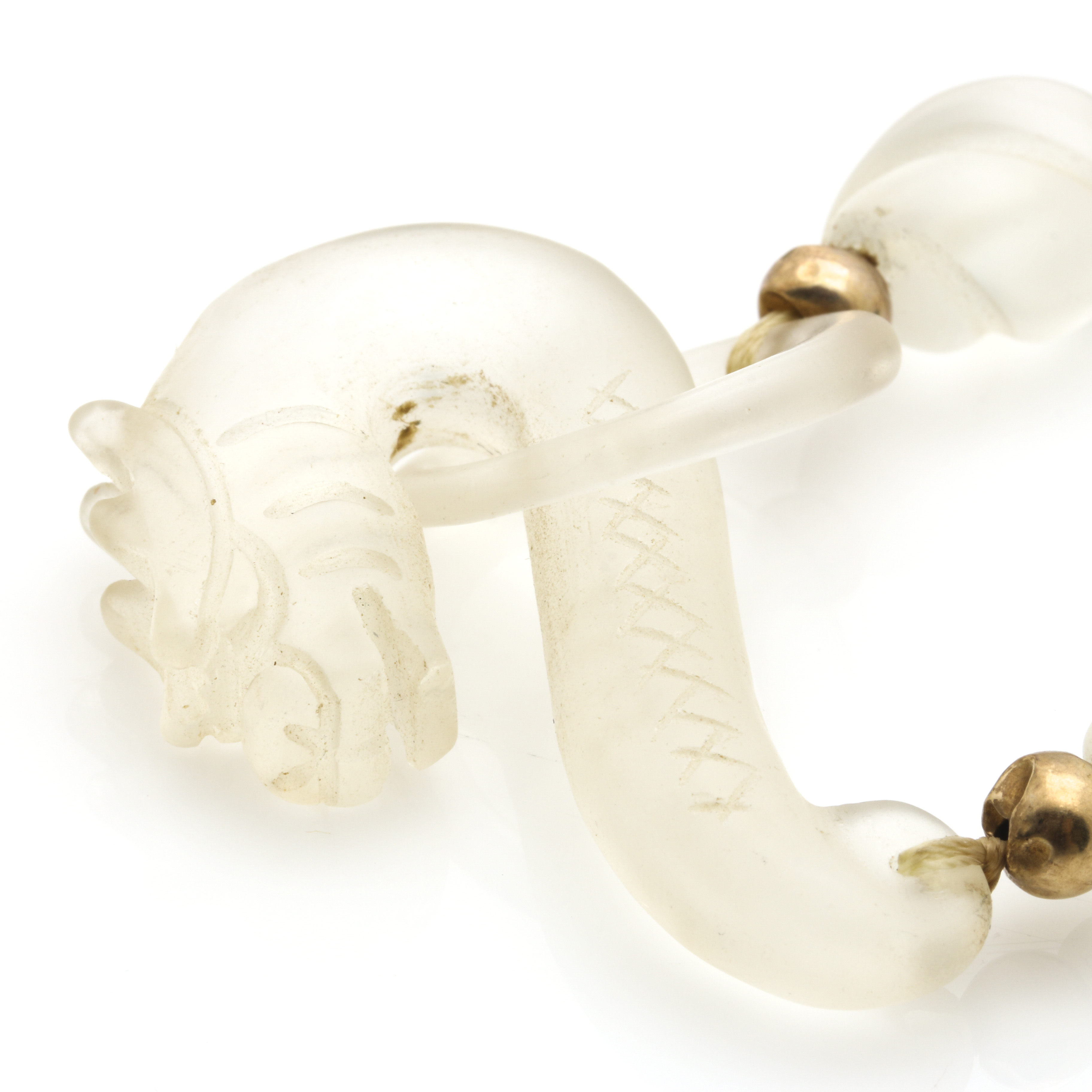 Malachite and Quartz Necklace with 14K Yellow Gold Accent Beads