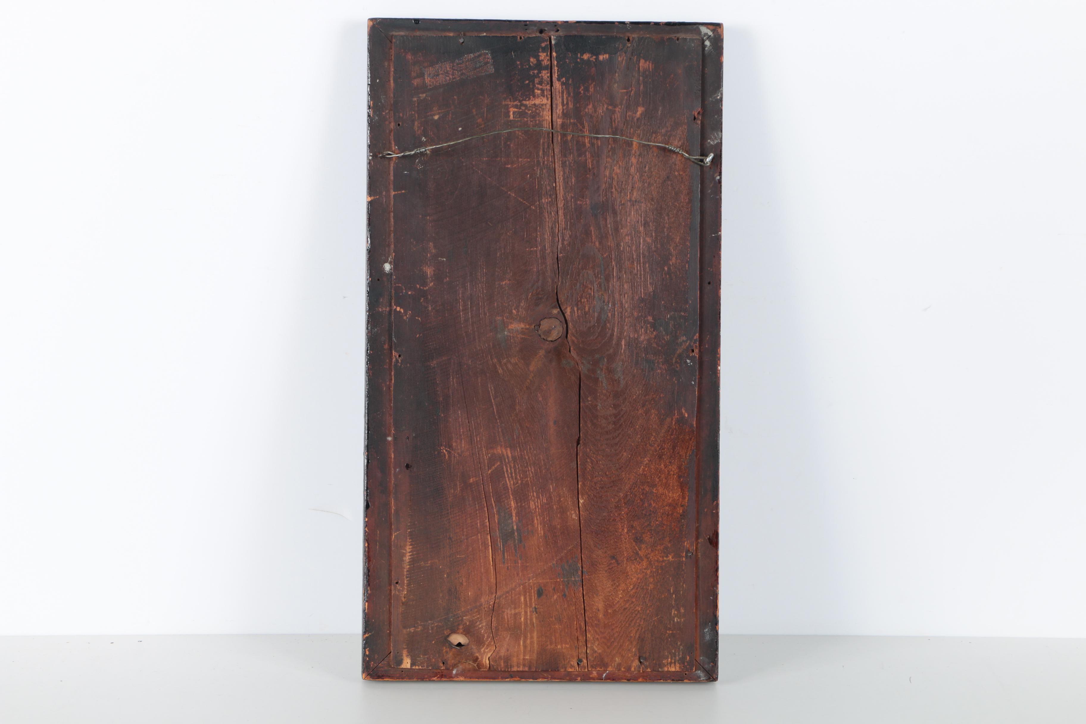 Mirror With Reverse Painting of a Sailboat