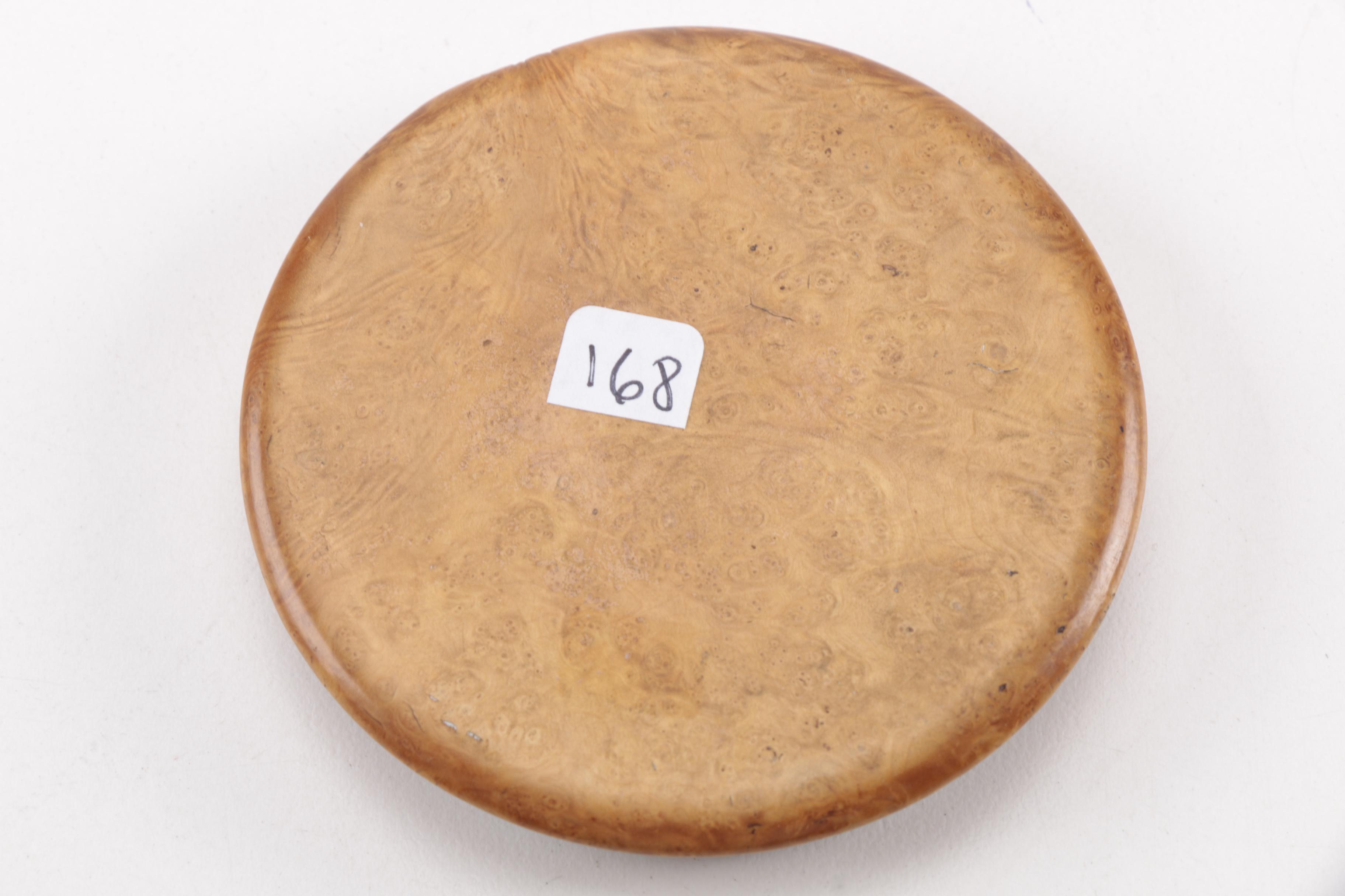 19th-Century Birdseye Maple Snuff Box With Tortoise Shell Insert