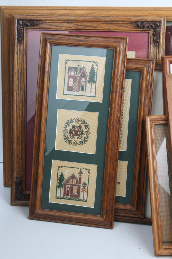 Vintage Cross Stitch Wall Hangings