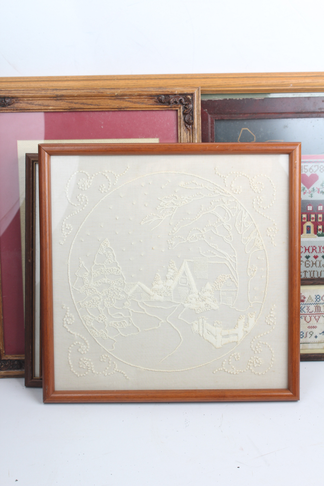 Vintage Cross Stitch Wall Hangings