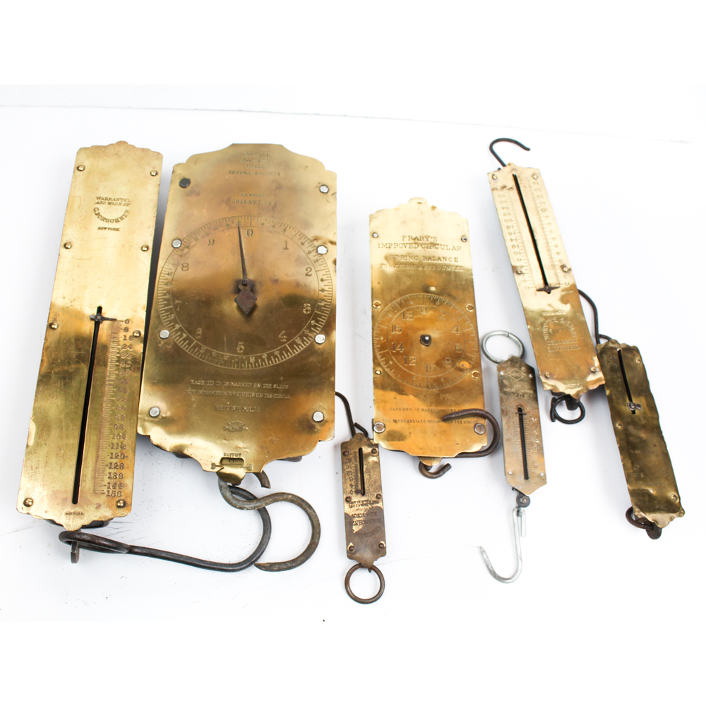 Vintage Brass Hanging Scales