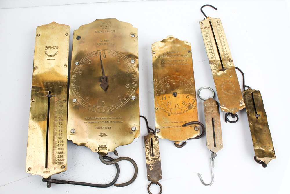 Vintage Brass Hanging Scales