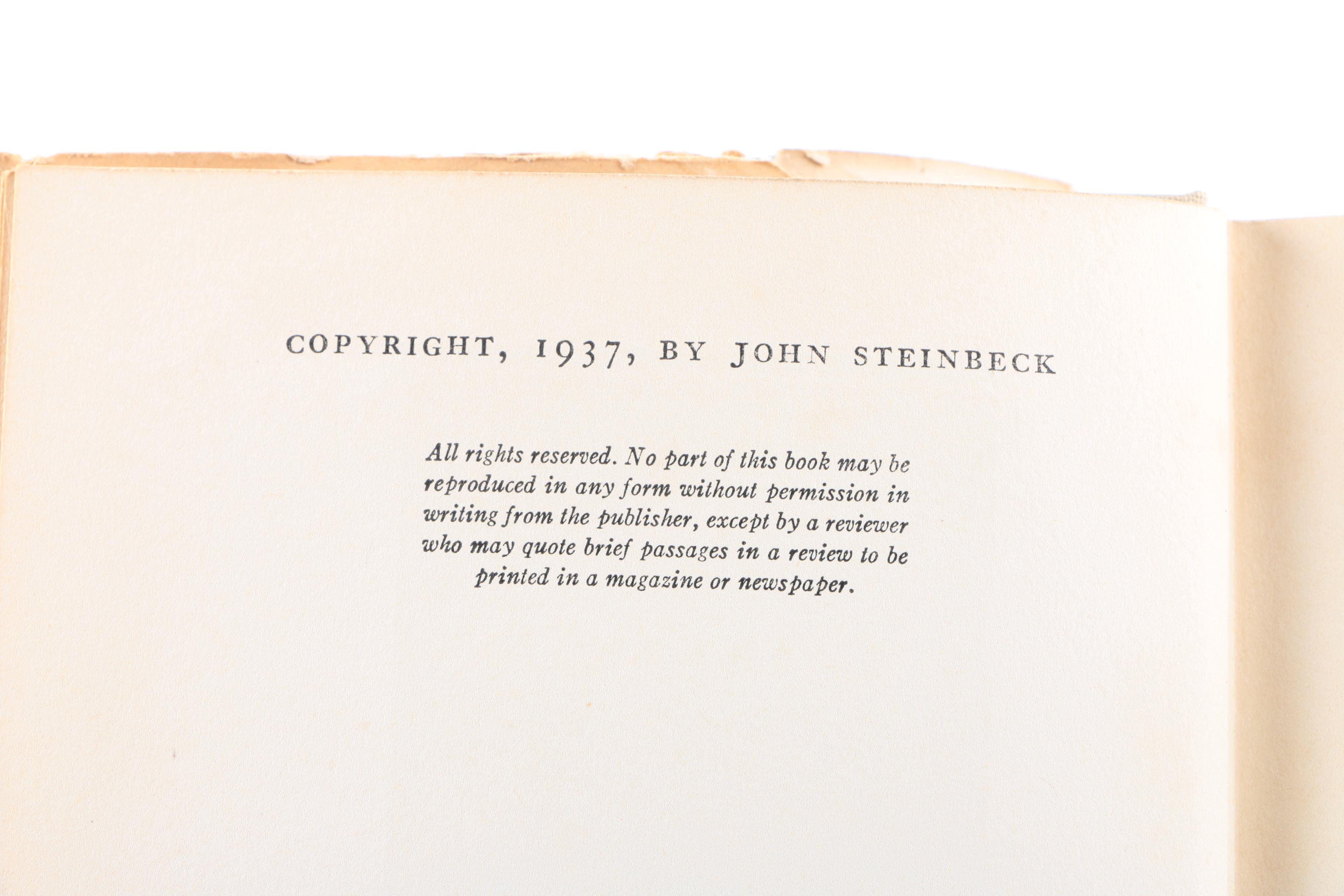 Vintage "Of Mice and Men" by John Steinbeck