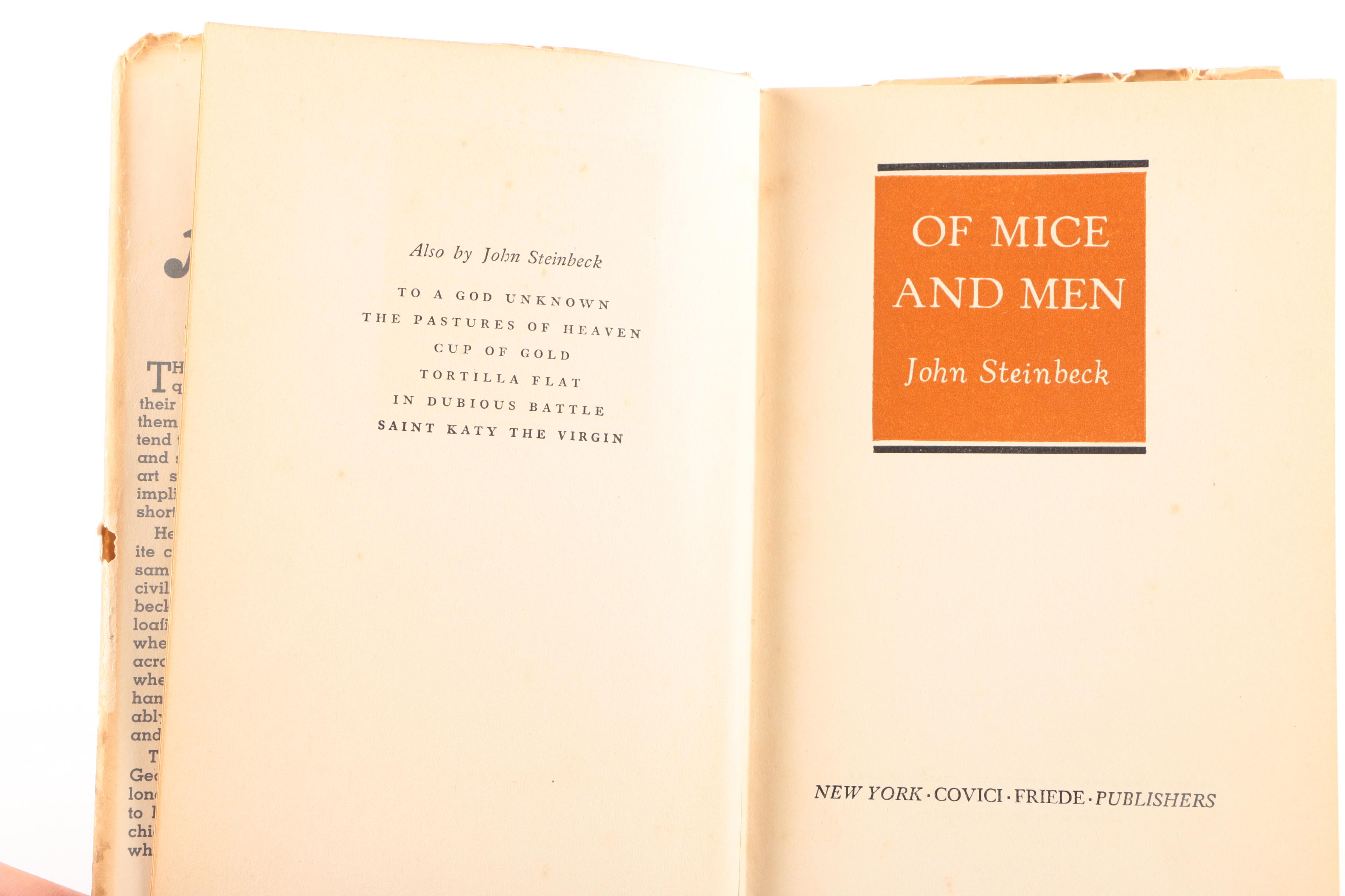 Vintage "Of Mice and Men" by John Steinbeck