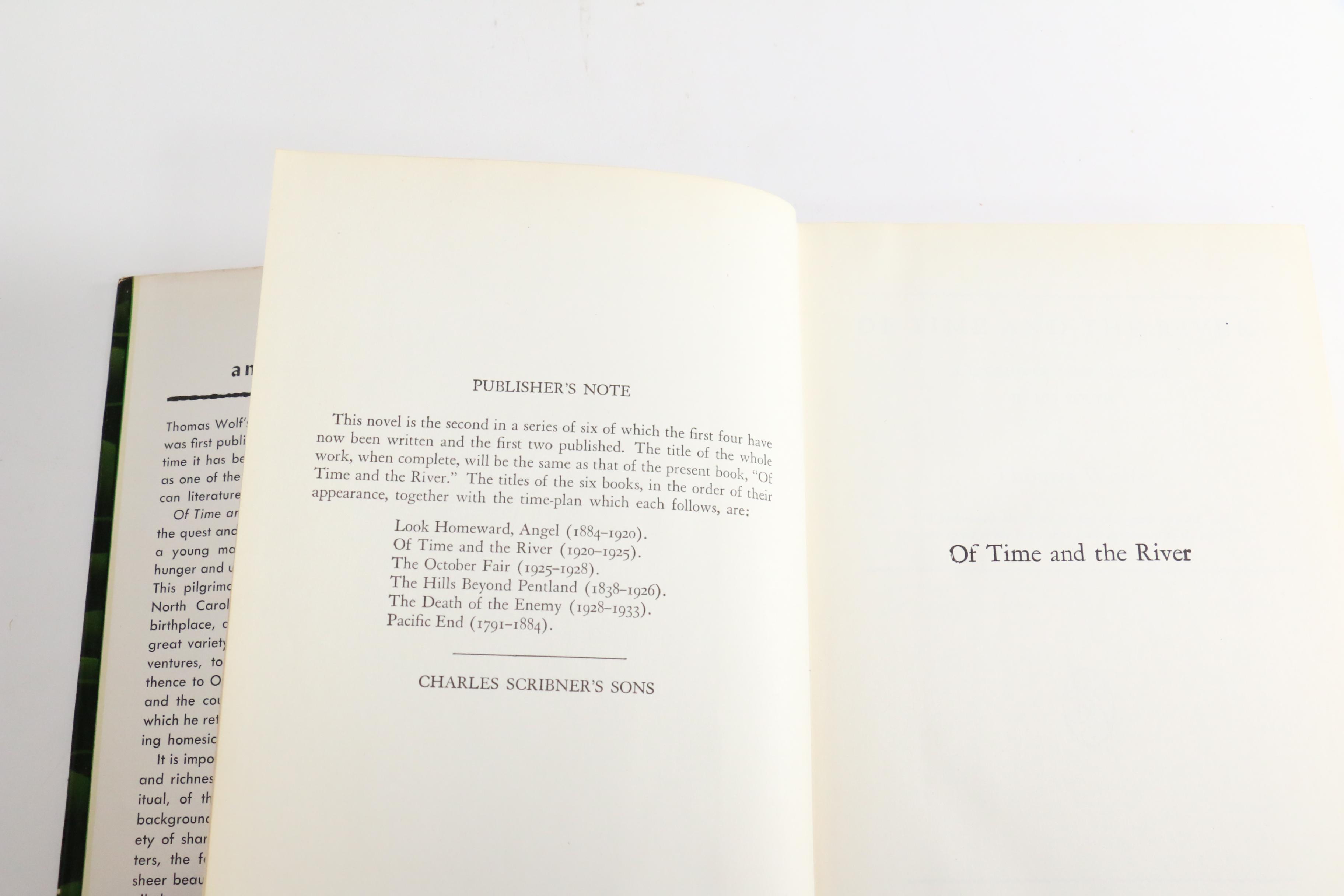 1935 "Of Time and the River" by Thomas Wolfe